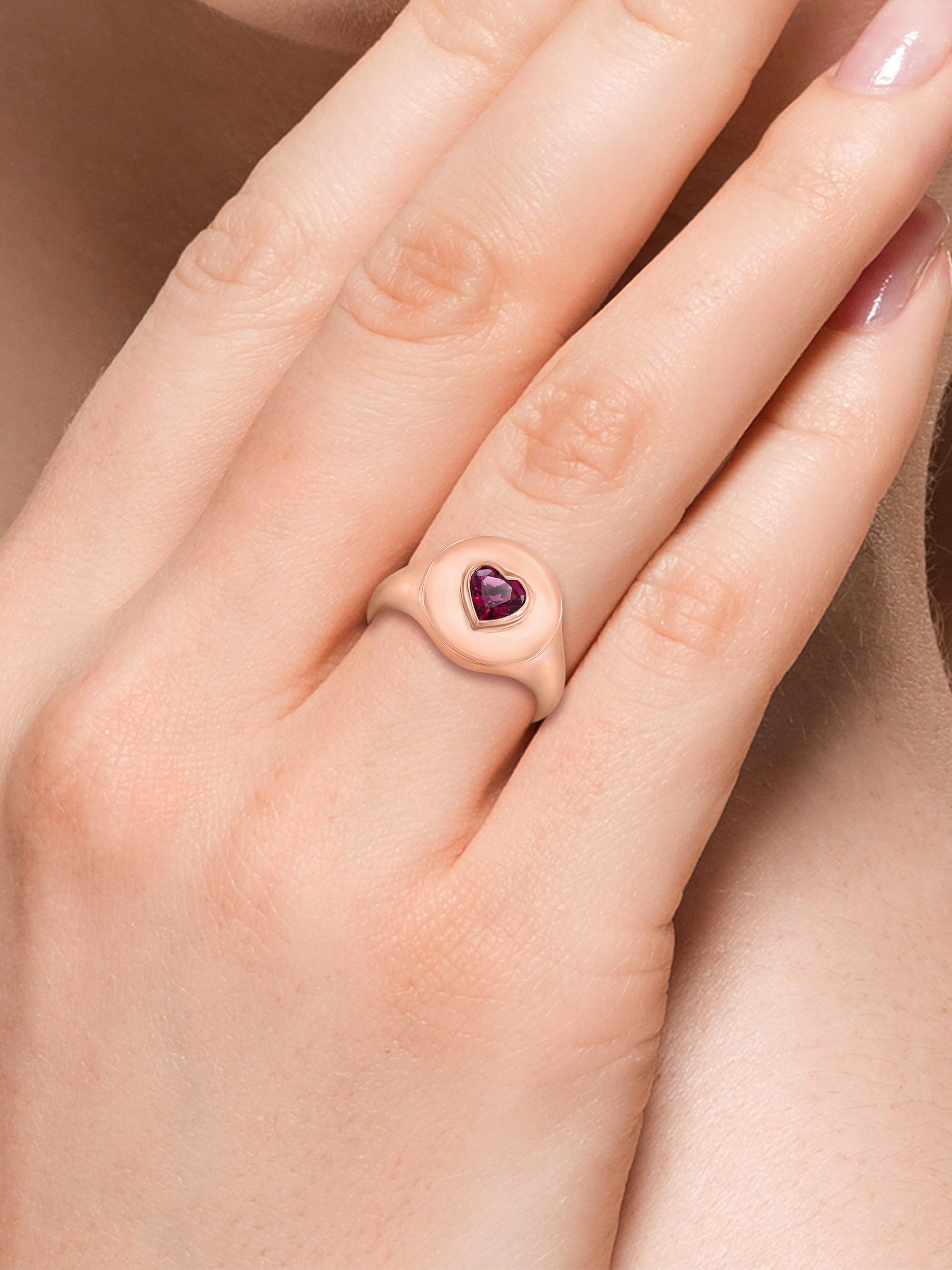 Saks Fifth Avenue Collection 14K Rose Gold Pink Tourmaline Heart