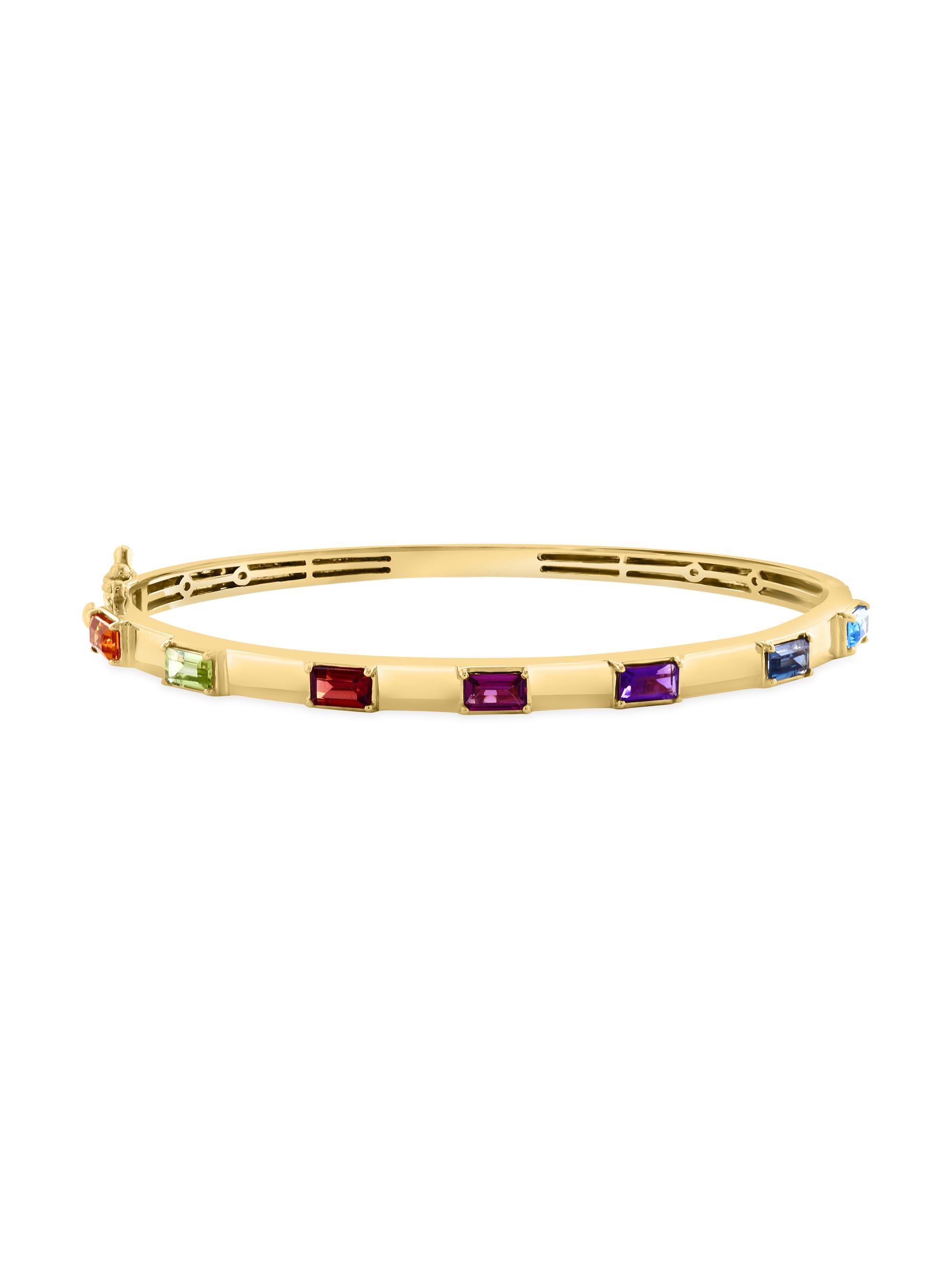 Saks Fifth Avenue Collection Women's 14K Yellow Gold & Multi-Gemstone Bangle - Yellow Gold