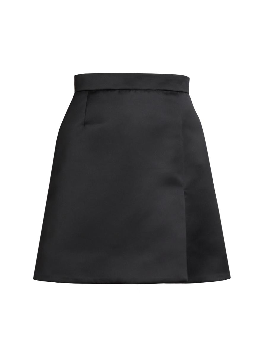 スカート NINA RICCI SS24 JERSEY SKIRT (24PJJU023RA0045_U9000) Nina Ricci - Taffeta skirt black - The Corner