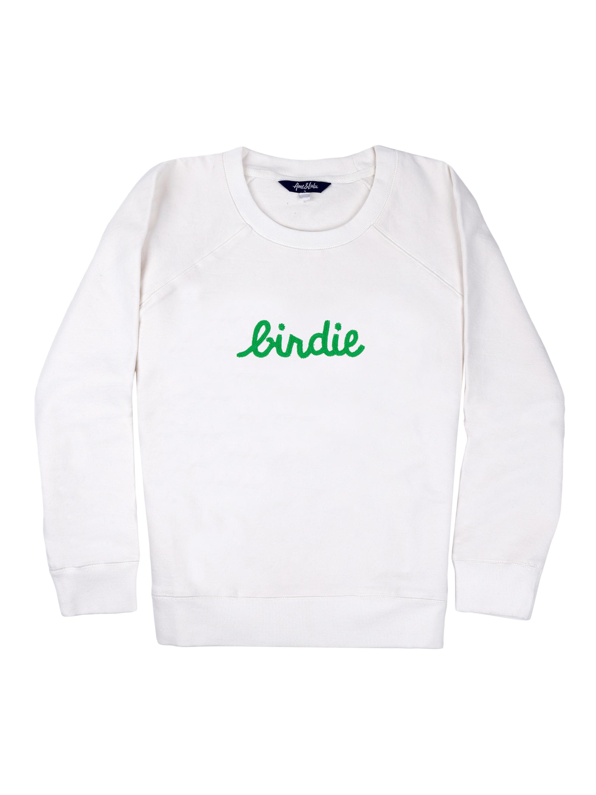 Ame & Lulu Women's'Birdie'Love All Crewneck Sweatshirt - White
