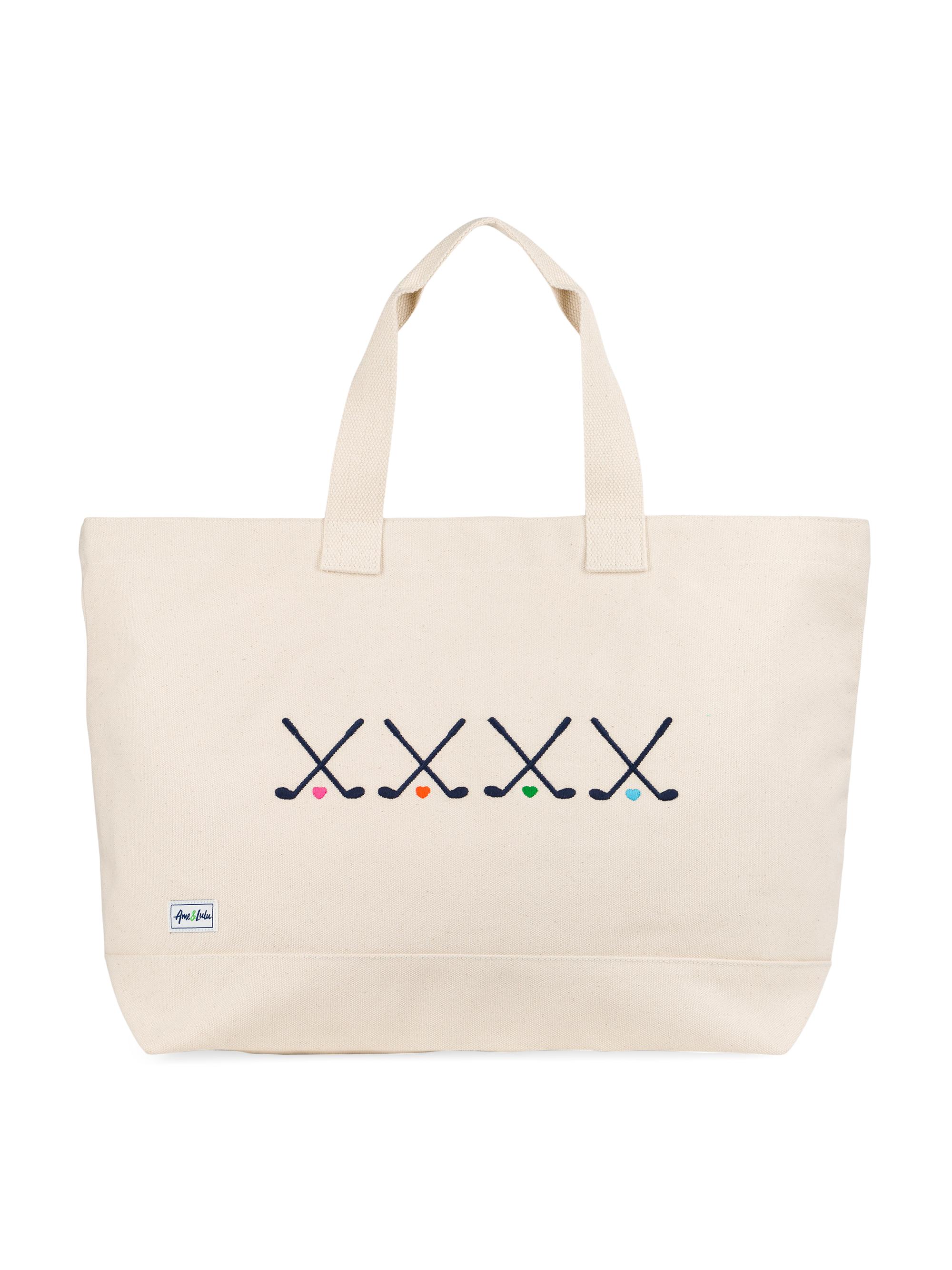 Ame & Lulu Women's Country Club Tote Bag - Cream