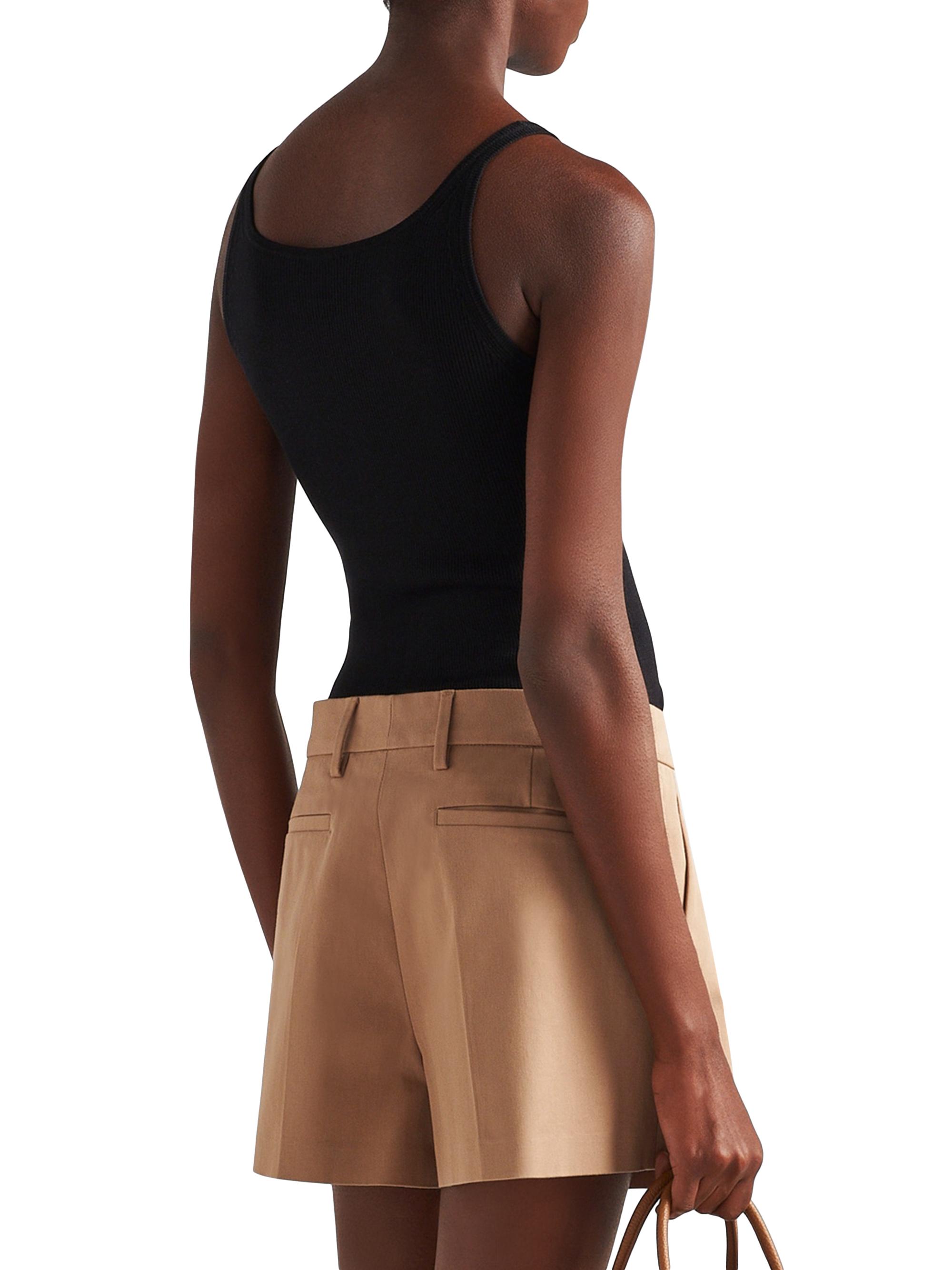Prada Silk Tank Top With Logo | Saks Fifth Avenue