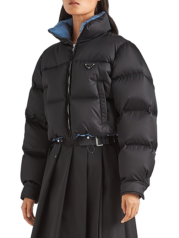 Shop Prada Re-Nylon Cropped Down Jacket | Saks Fifth Avenue Shop Prada Re-Nylon Cropped Down Jacket | Saks Fifth Avenue