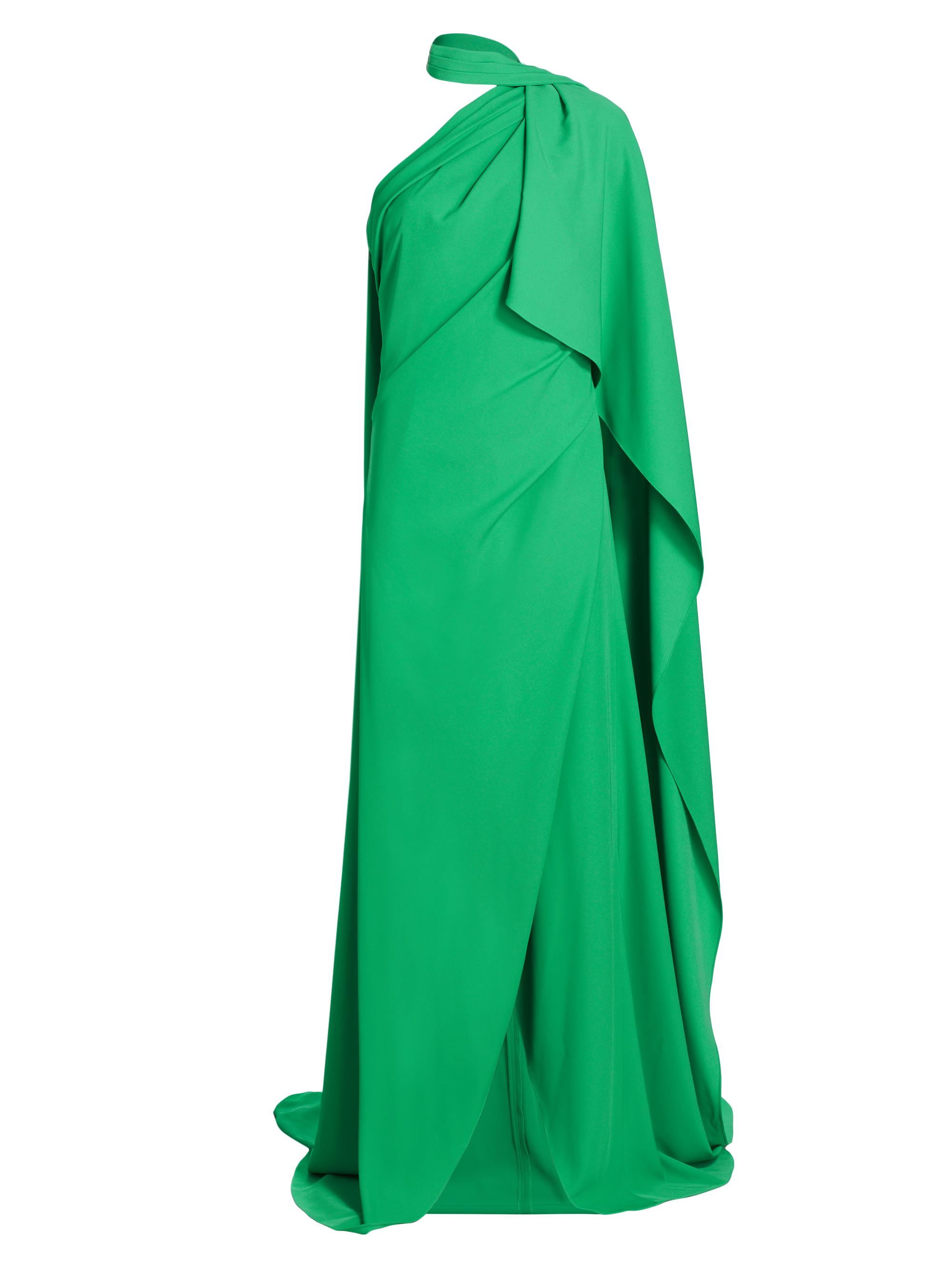 Atelier Prabal Gurung Women's Atelier Clare One-Shoulder Draped Gown - Dark Emerald