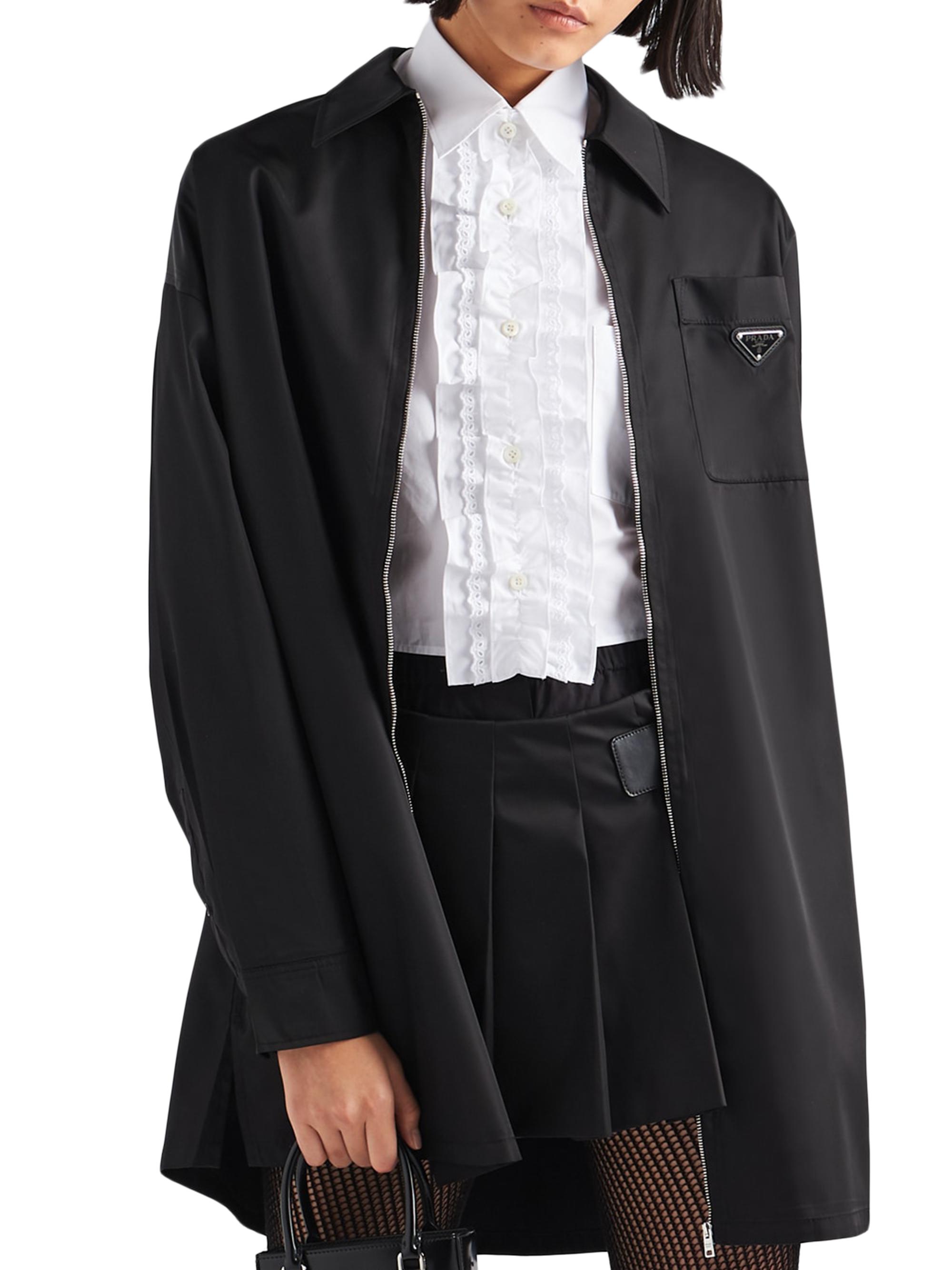 ジャケット・アウター prada nyron soutien collar coat CHECK JACQUARD OVERSIZED SOUTIEN COLLAR COAT – THE SHOP