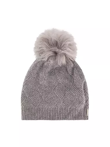 Cashmere Knit Hat with Toscana Lamb Pompom