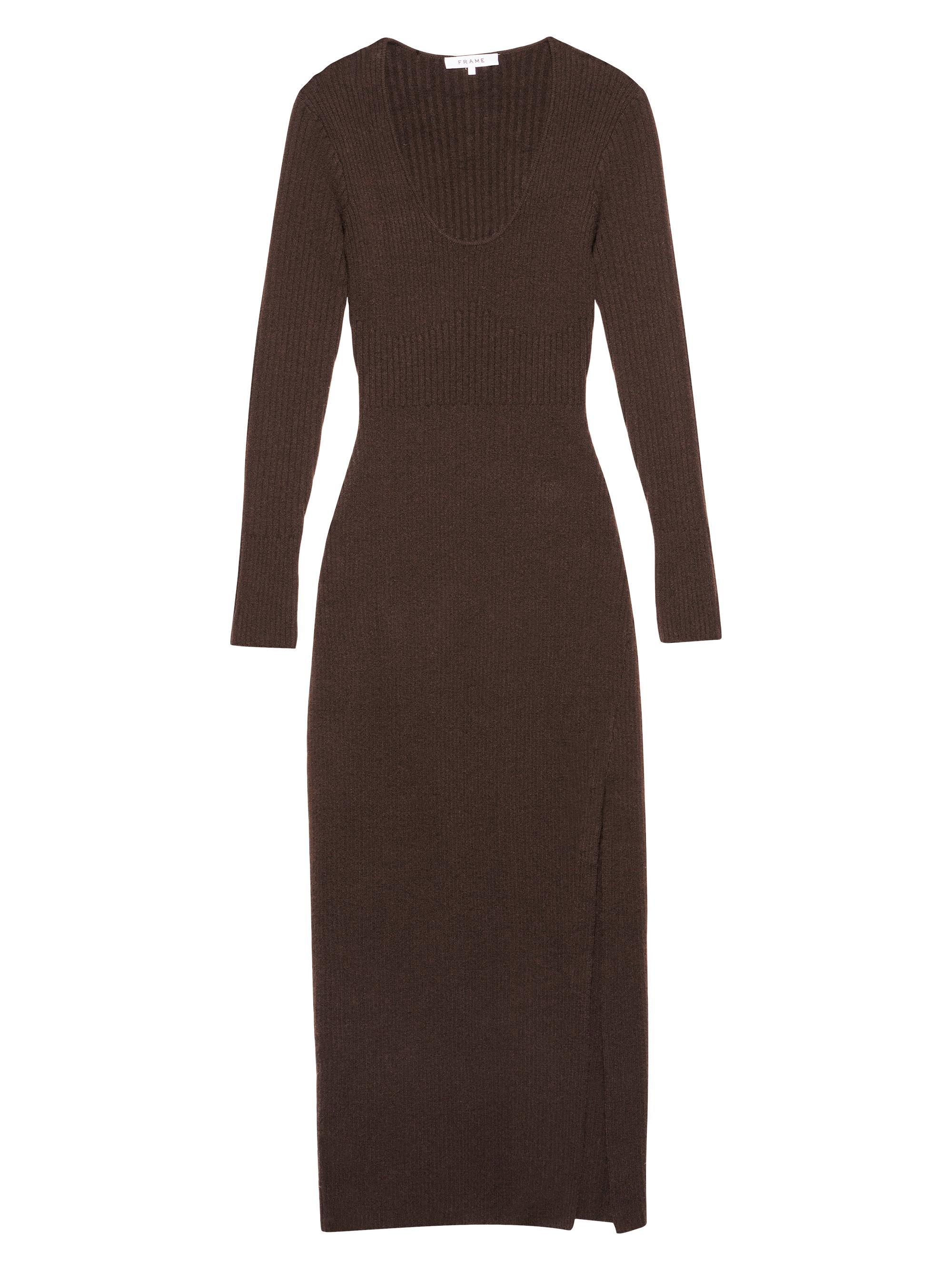 FRAME Ribbed Cashmere-Blend Midi-Dress | Saks Fifth Avenue
