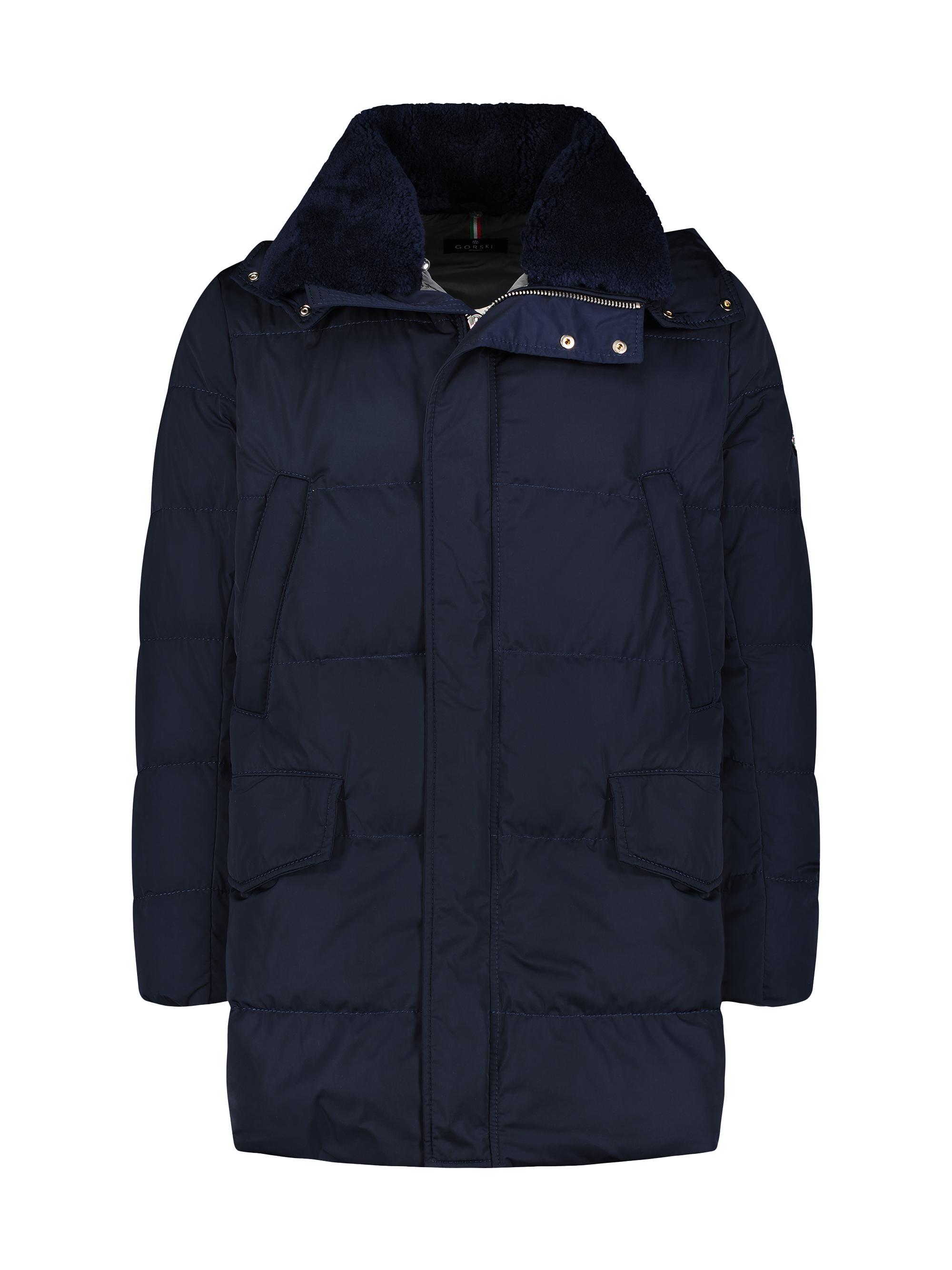Gorski Men's Apres-Ski Parka Jacket - Navy Blue