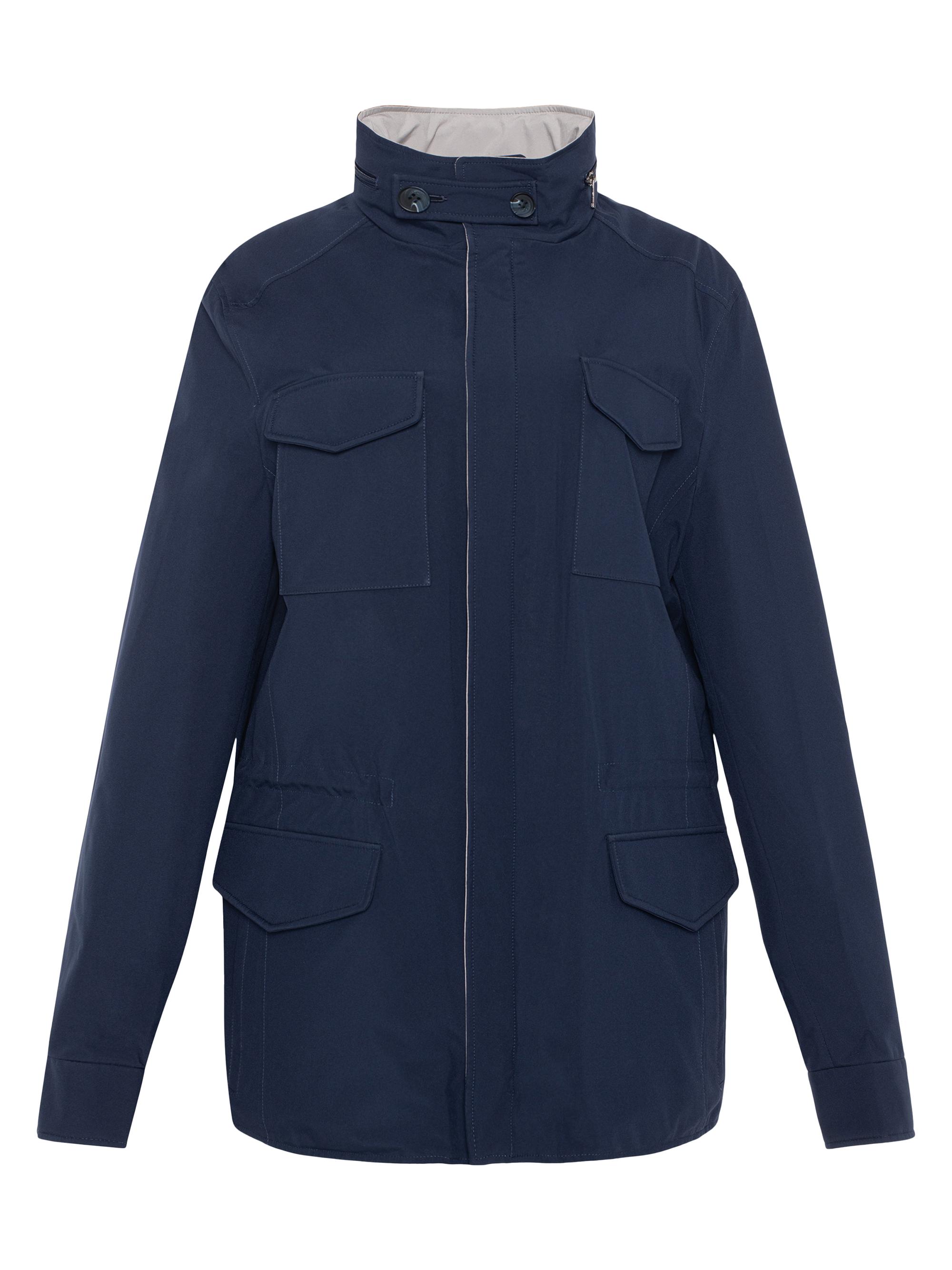 Gorski Men's Reversible Jacket - Navy Blue Grey