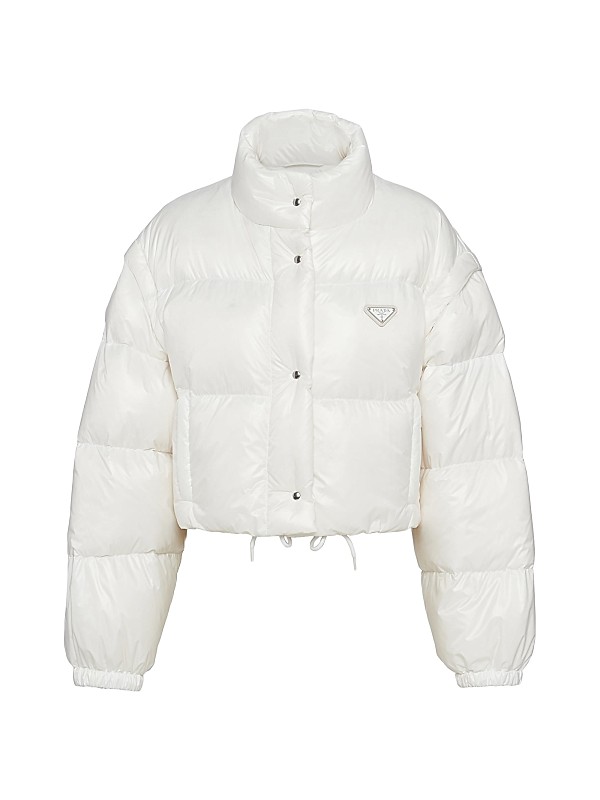 STEEL BLUE COAT IN QUILTED NYLON, BABY STEEL BLUE COAT IN QUILTED NYLON, BABY