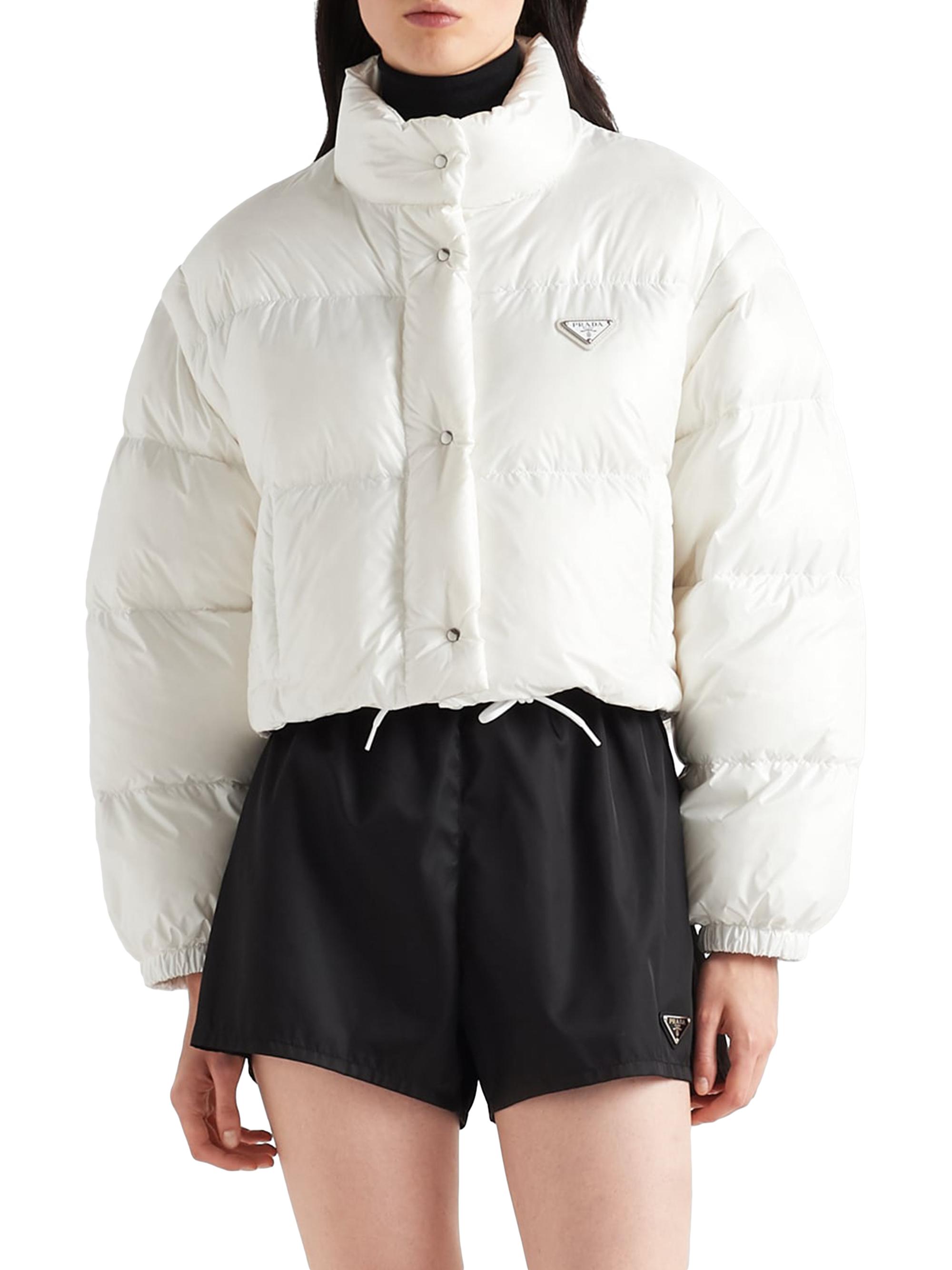 Prada Re-Nylon Cropped Convertible Down Jacket | Saks Fifth Avenue
