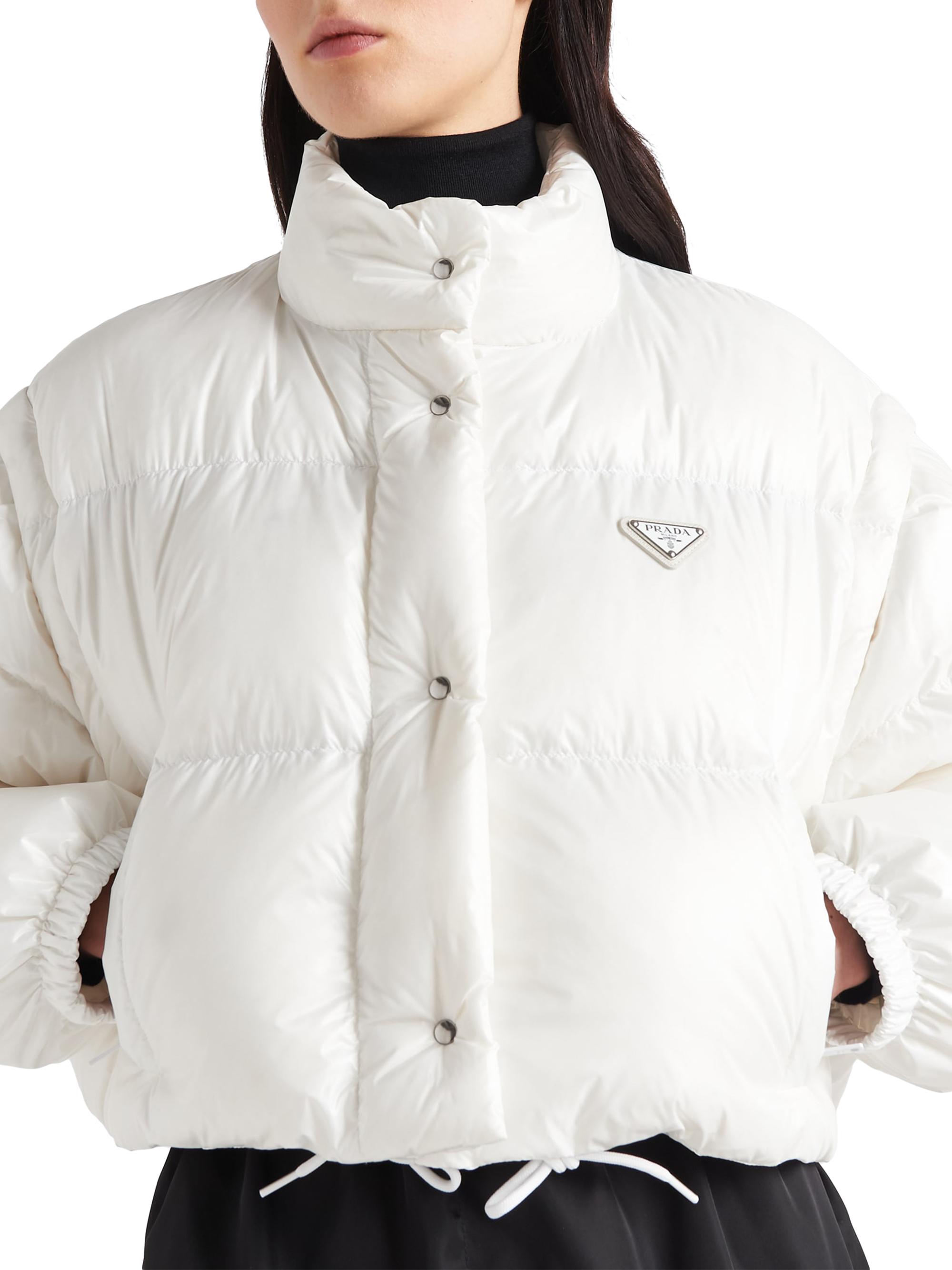 Prada Re-Nylon Cropped Convertible Down Jacket | Saks Fifth Avenue