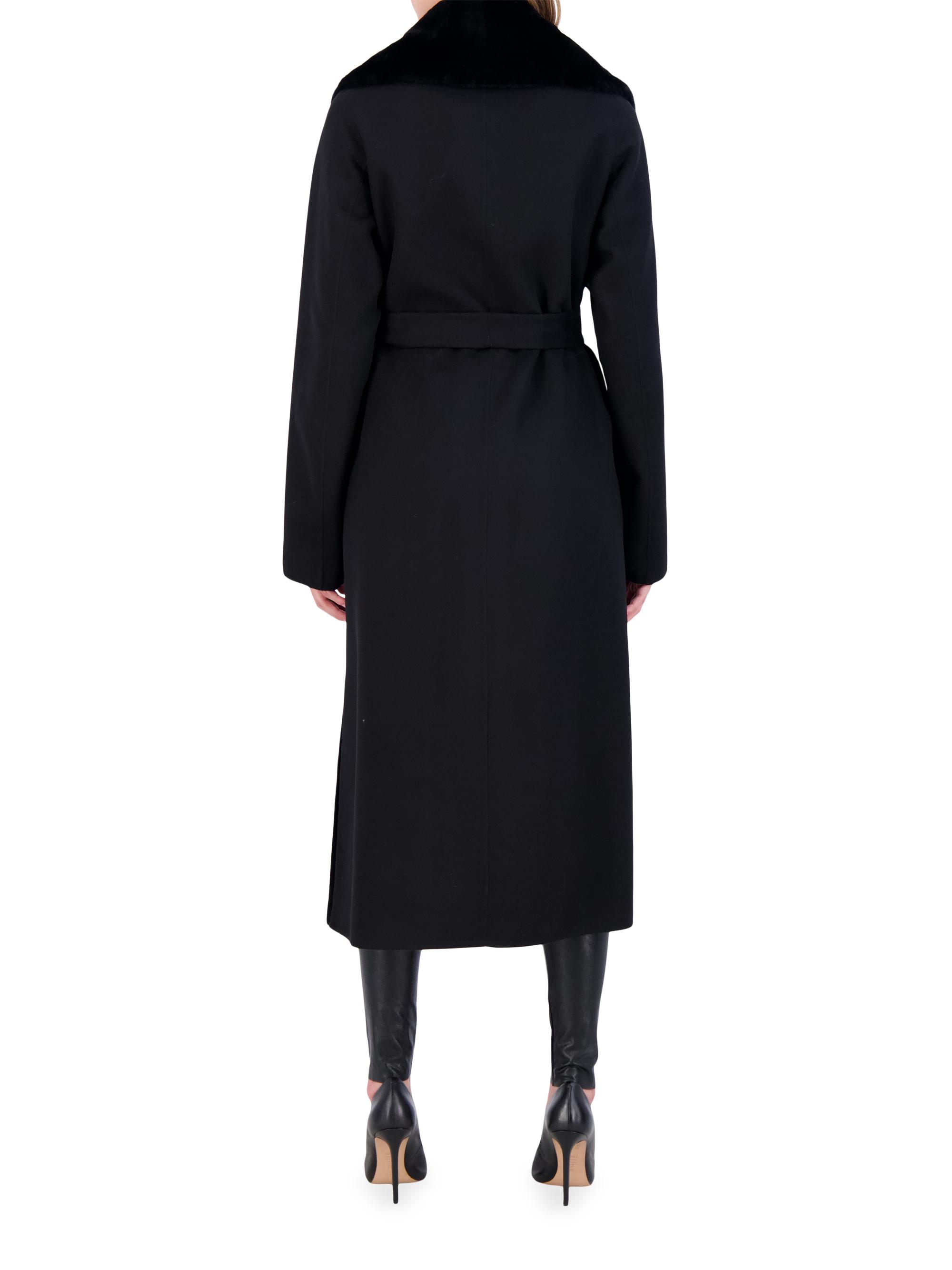 Gorski Wool Short Coat with Shearling Lamb Collar | Saks Fifth Avenue