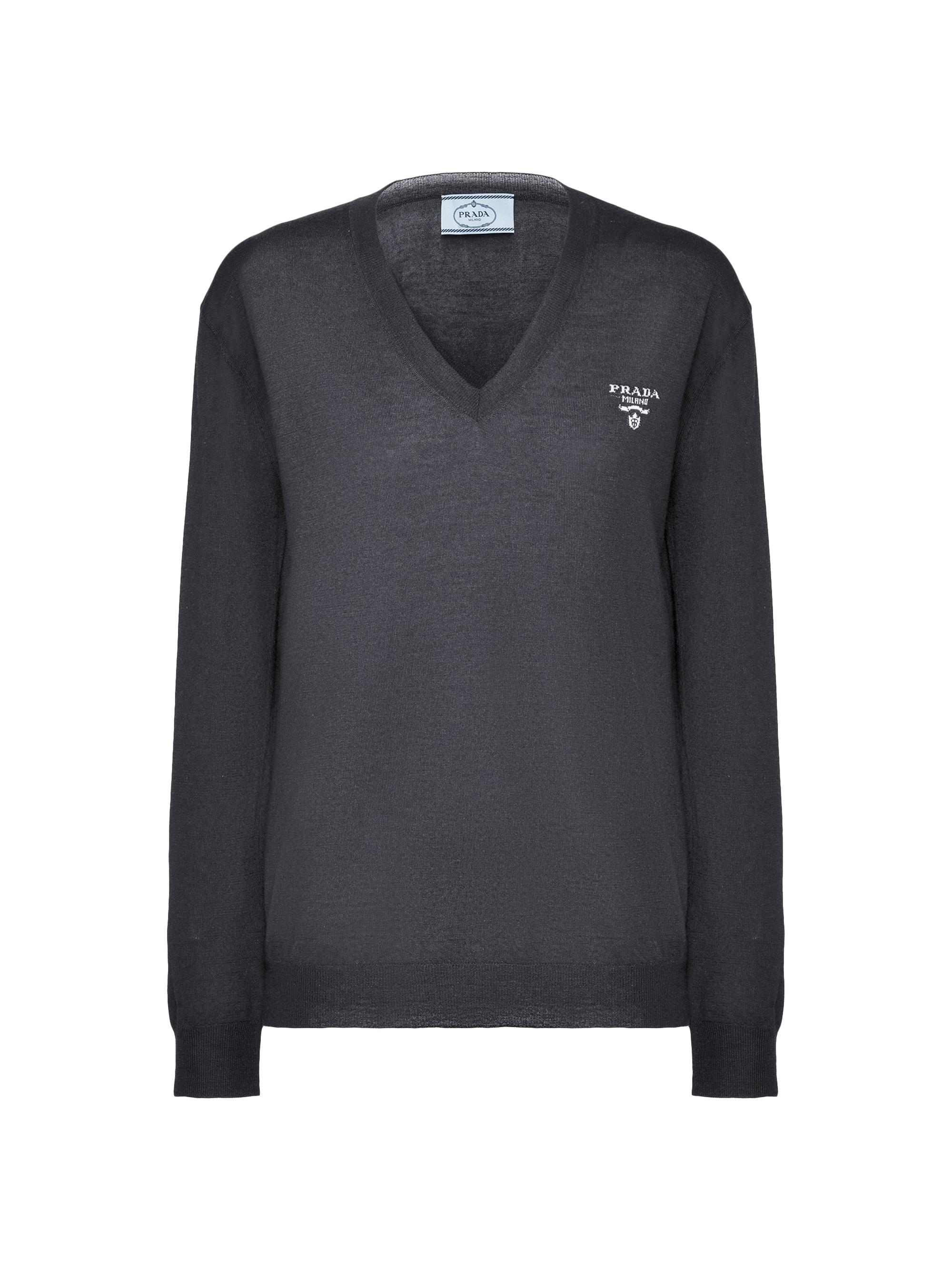 トップス Prada archive Cashmere and Silk V Neck Prada Cashmere V-Neck Sweater | Saks Fifth Avenue