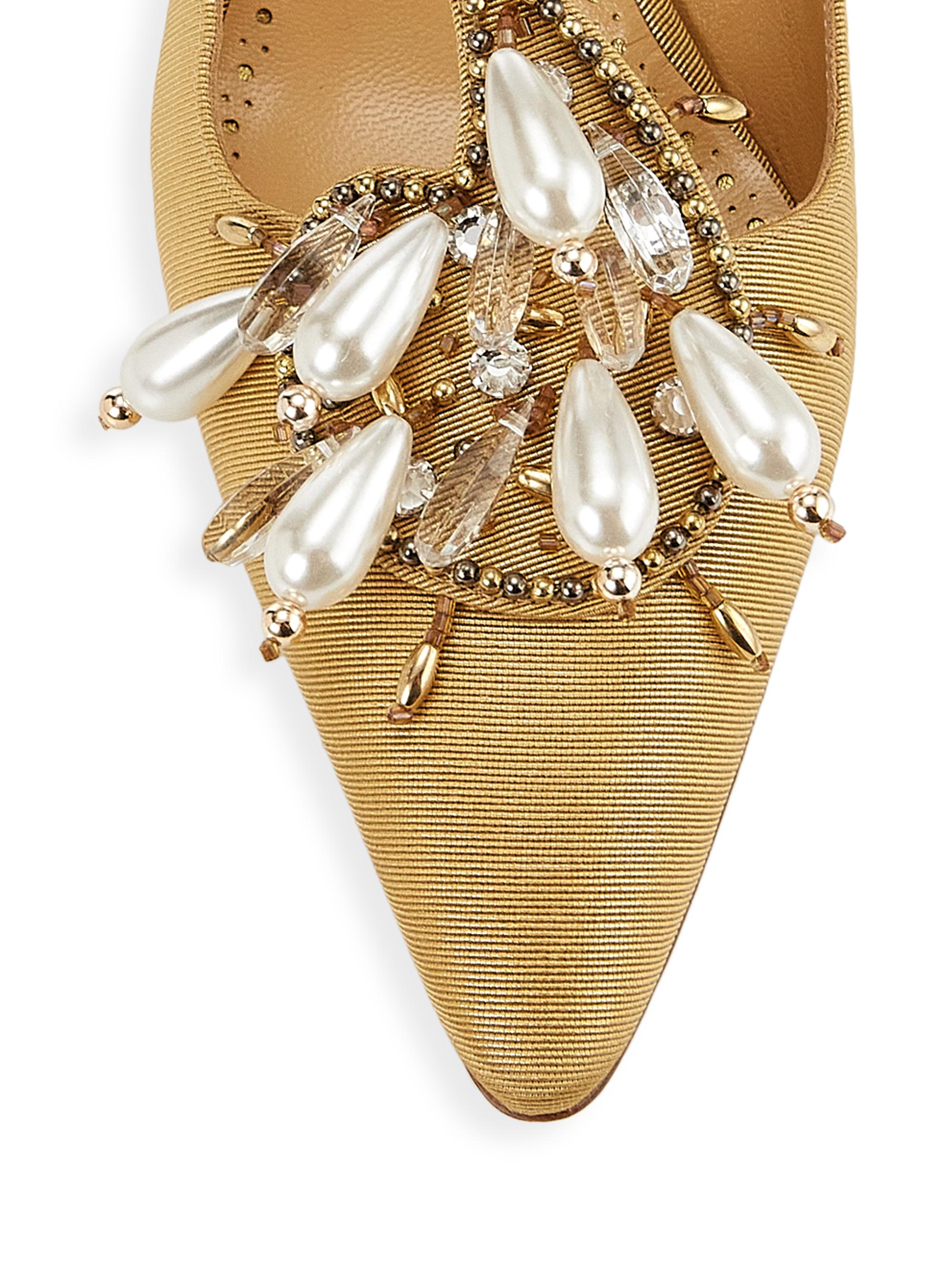 Manolo Blahnik Orientalia 50MM Mules | Saks Fifth Avenue