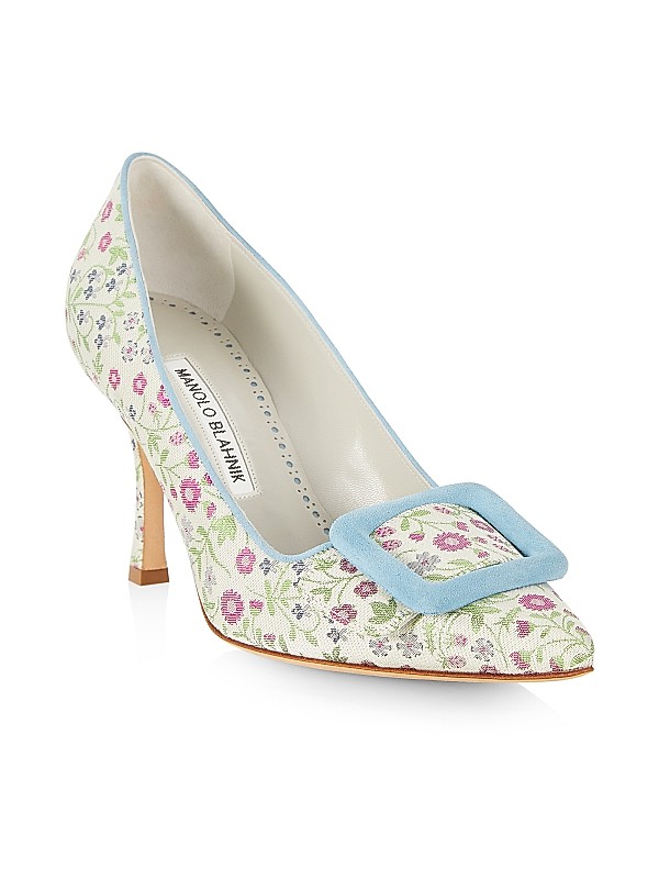 Shop Manolo Blahnik Maysale 90MM Floral Pumps | Saks Fifth Shop Manolo Blahnik Maysale 90MM Floral Pumps | Saks Fifth