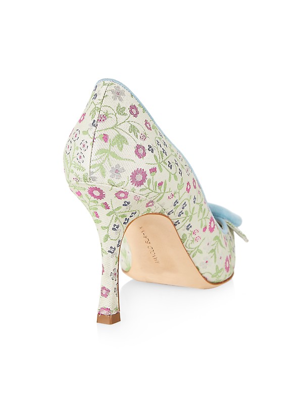 Shop Manolo Blahnik Maysale 90MM Floral Pumps | Saks Fifth Shop Manolo Blahnik Maysale 90MM Floral Pumps | Saks Fifth