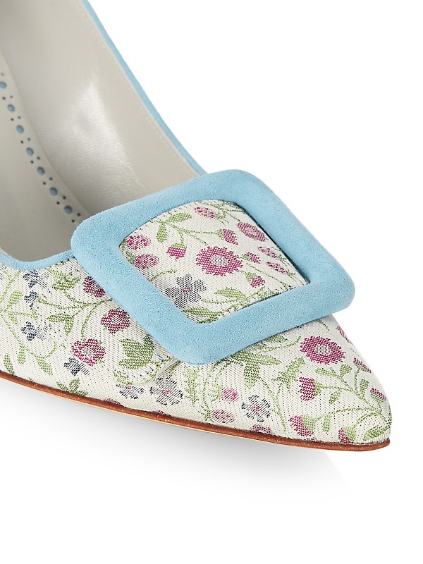 Shop Manolo Blahnik Maysale 90MM Floral Pumps | Saks Fifth Shop Manolo Blahnik Maysale 90MM Floral Pumps | Saks Fifth