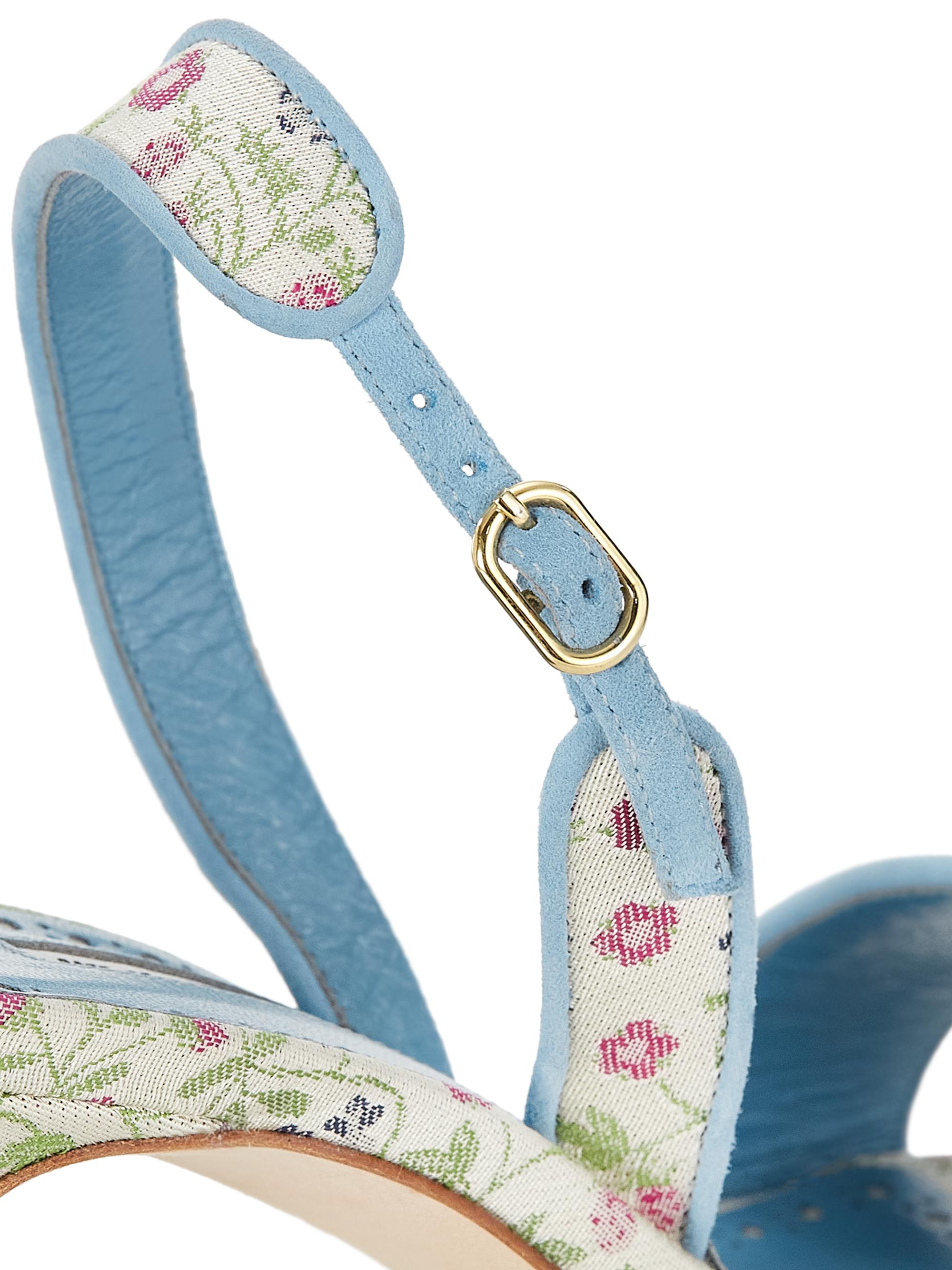 Manolo Blahnik Escrupula 70MM Floral Sandals | Saks Fifth Avenue
