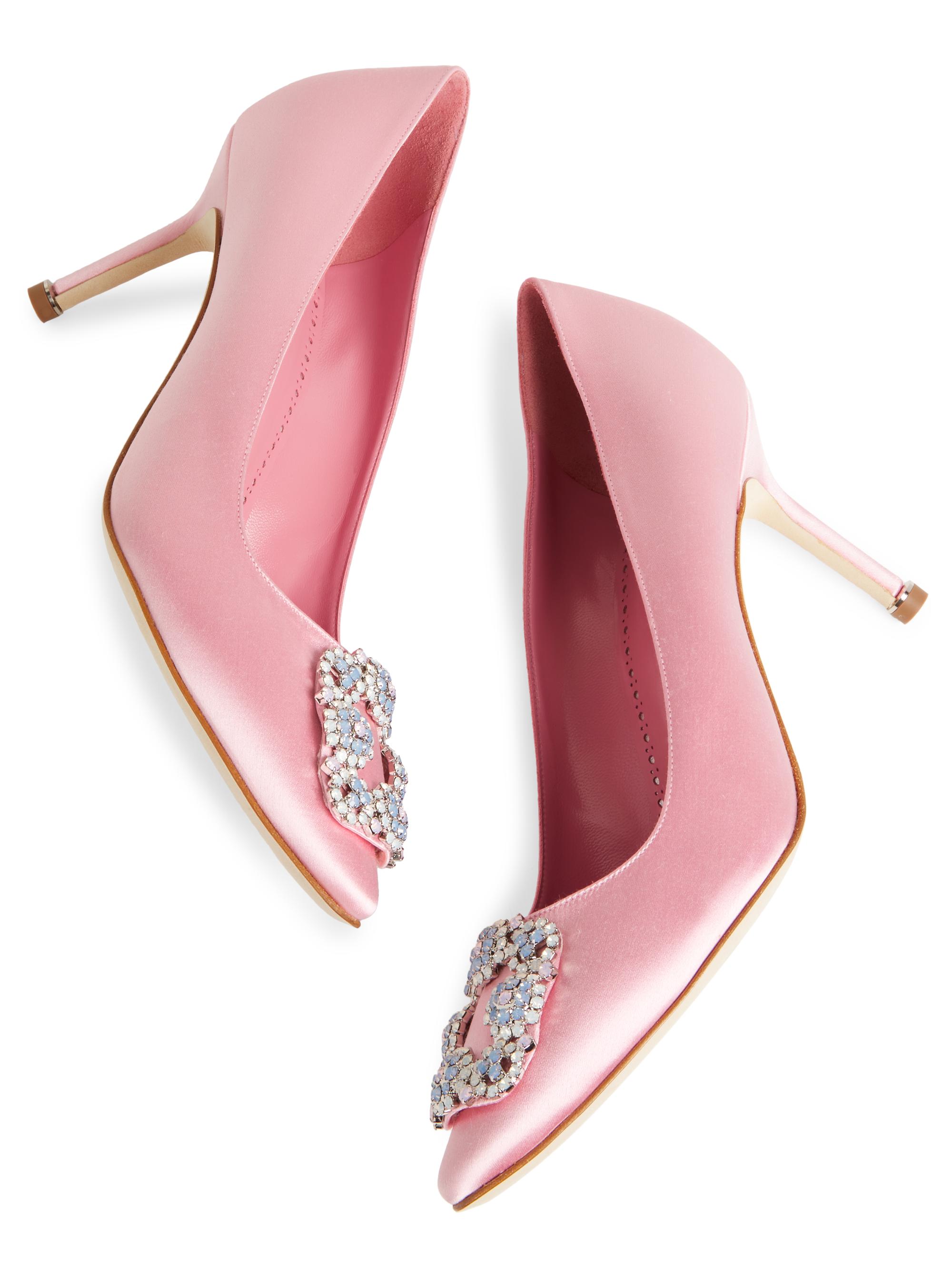 Manolo Blahnik ハンギシ38 Manolo Blahnik Hangisi 70MM Crystal Pumps | Saks Fifth Avenue