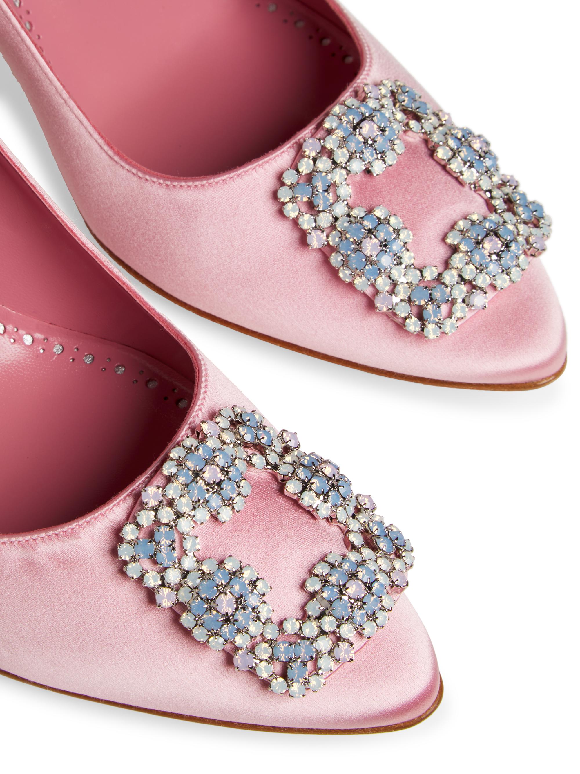 Manolo Blahnik Hangisi 70MM Crystal Pumps | Saks Fifth Avenue