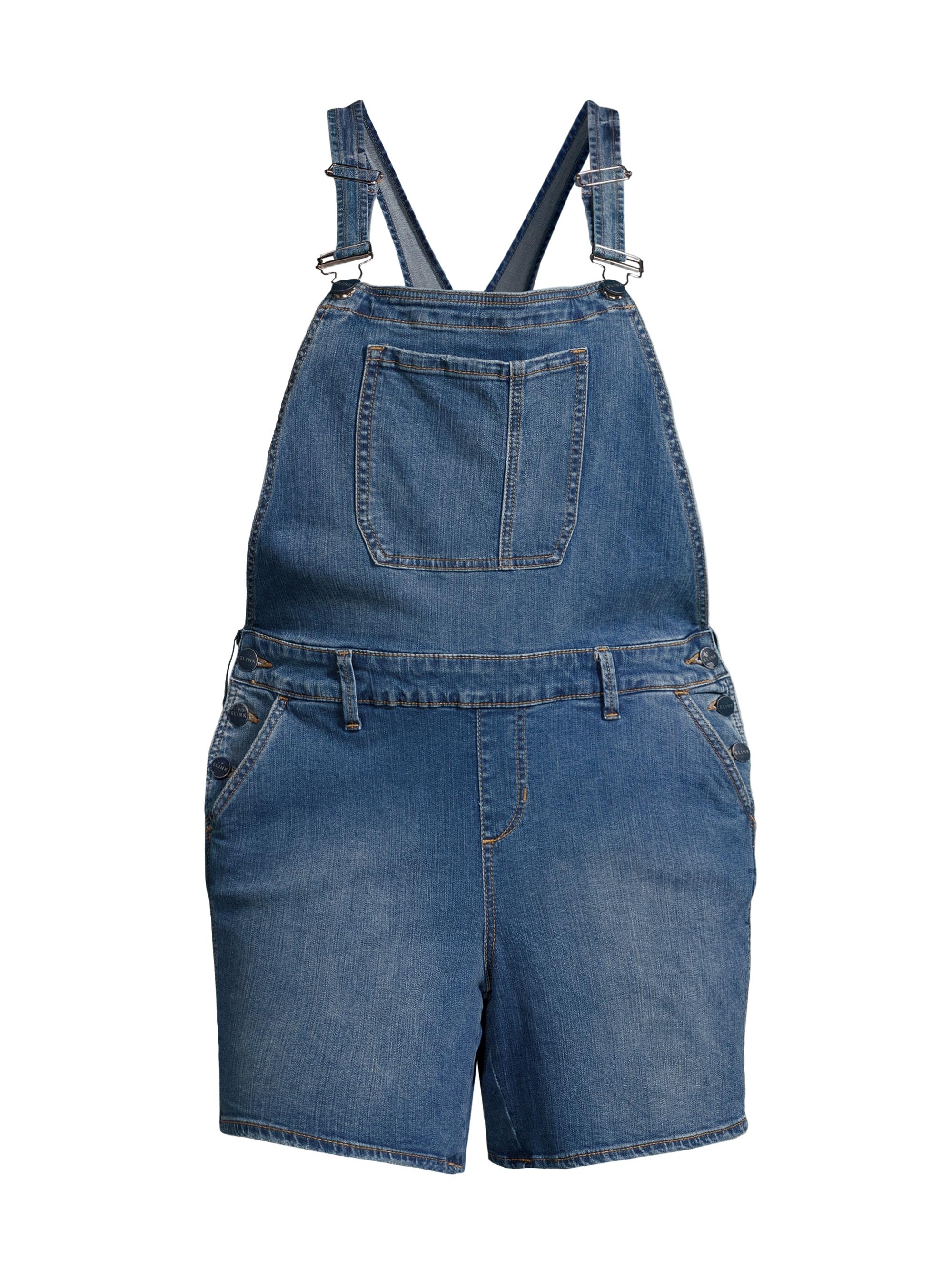 Slink Jeans Women's Short Denim Overalls - Callie