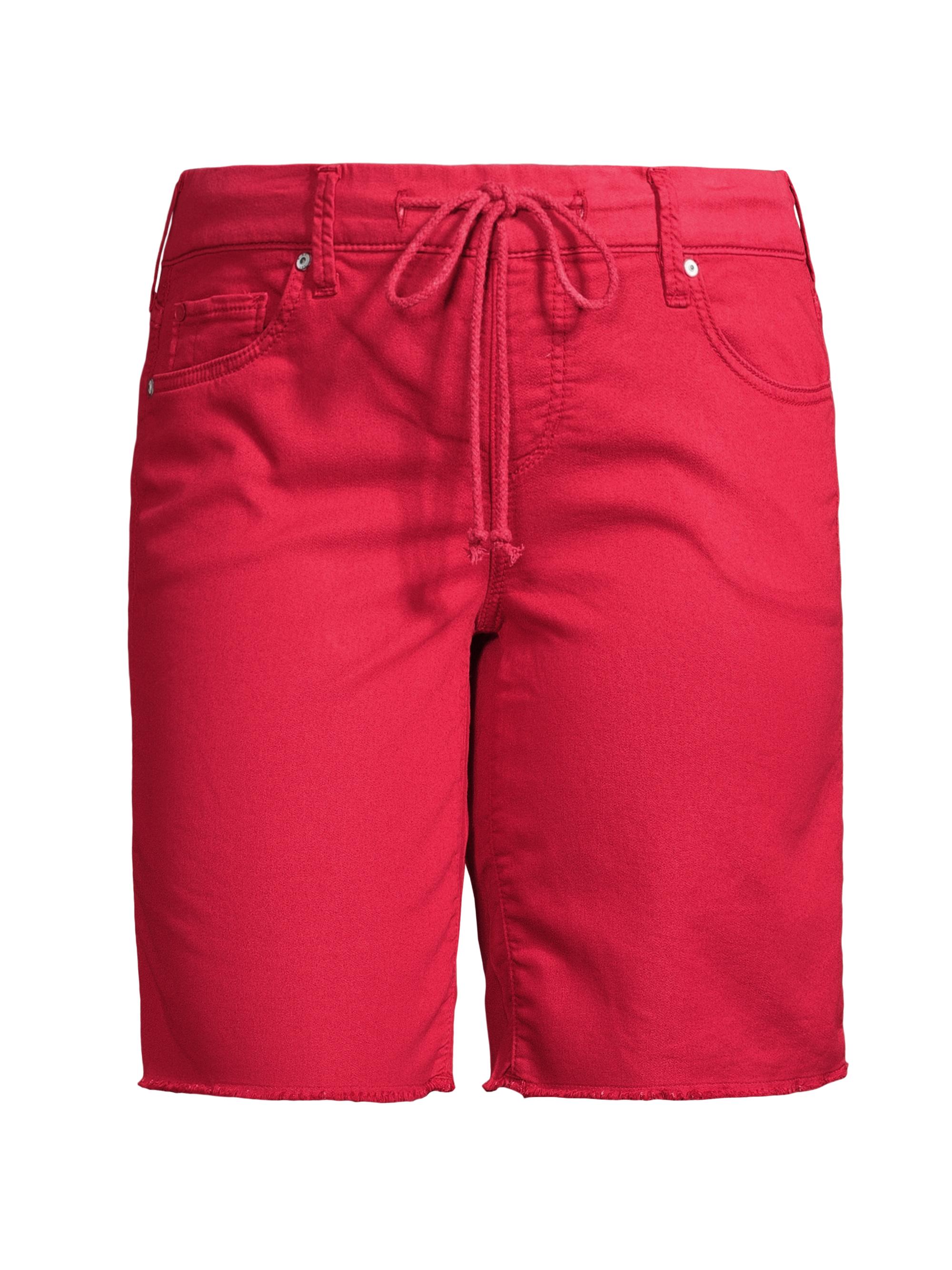 Slink Jeans Women's Mid-Rise Bermuda Shorts - Rose Red