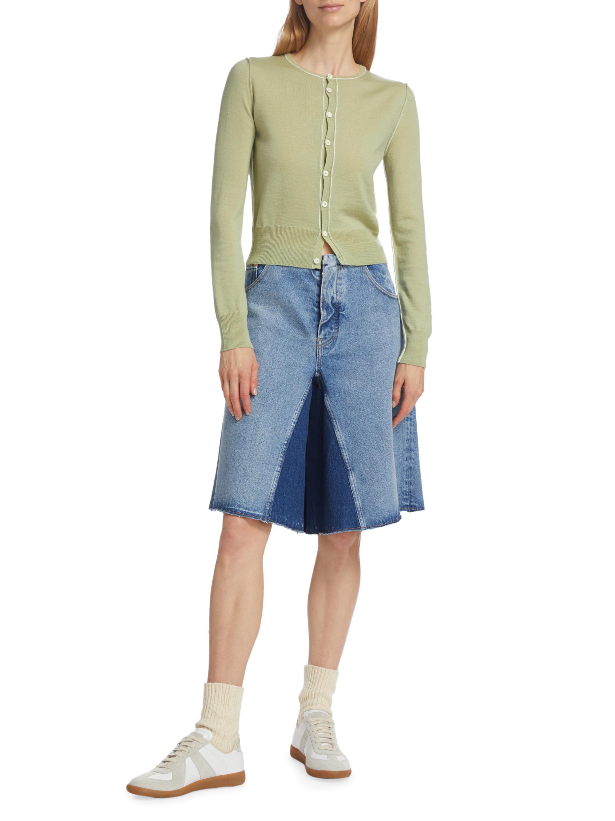 Shop MM6 Maison Margiela Piped Wool-Blend Cardigan | Saks Fifth Avenue