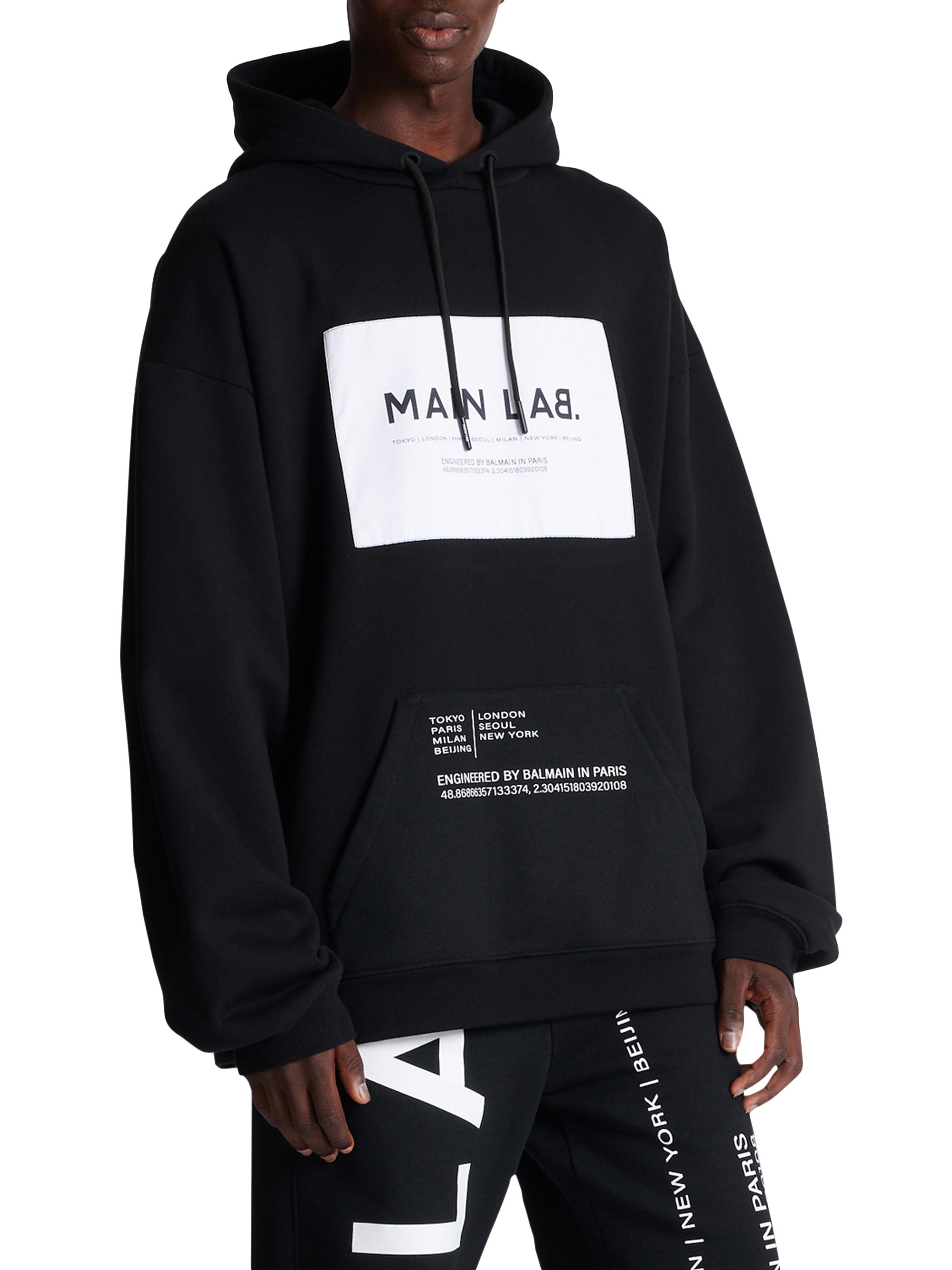 Balmain Main Lab Jersey Hoodie | Saks Fifth Avenue