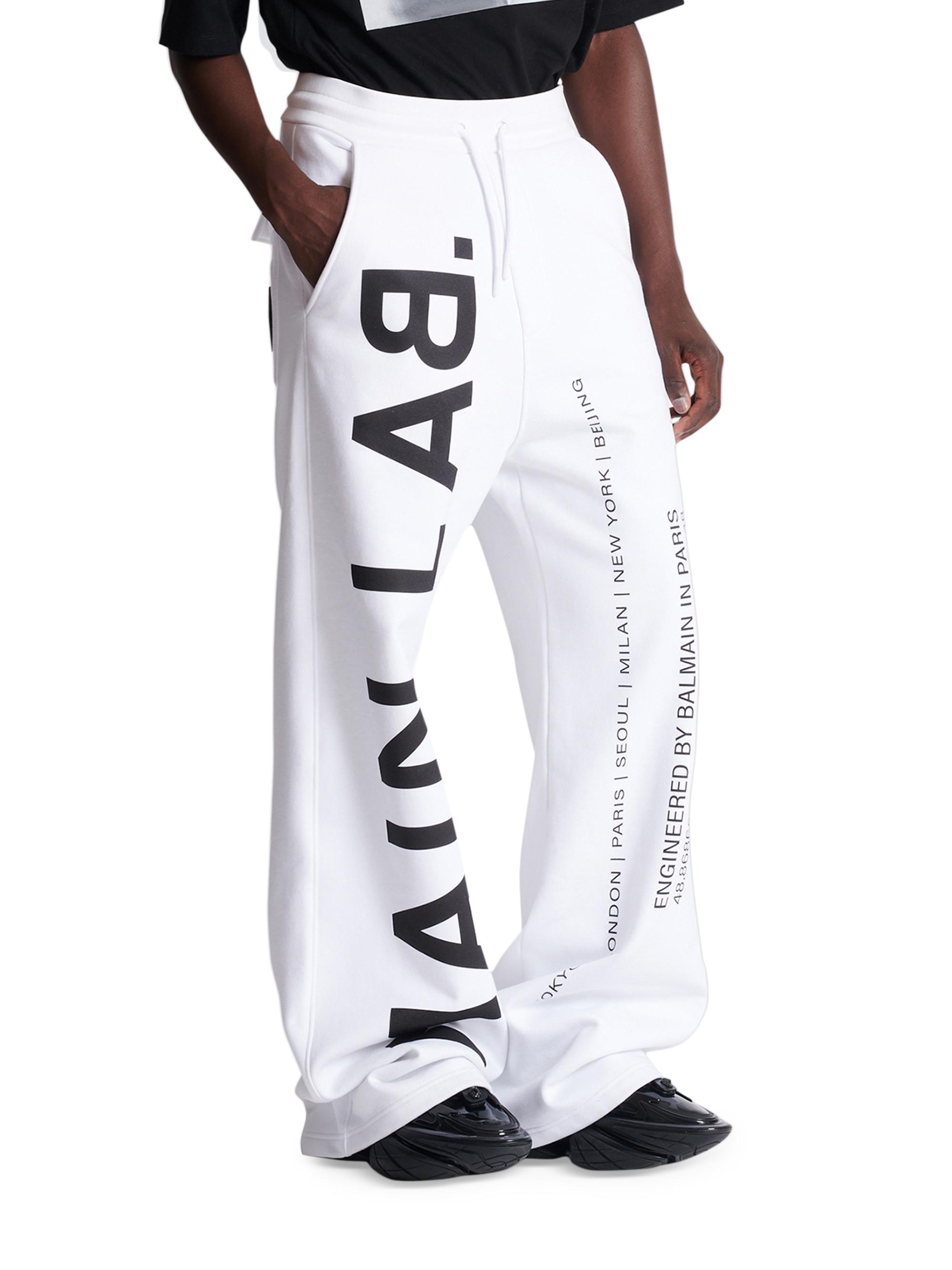 Balmain Main Lab Logo Loose Sweatpants Saks Fifth Avenue