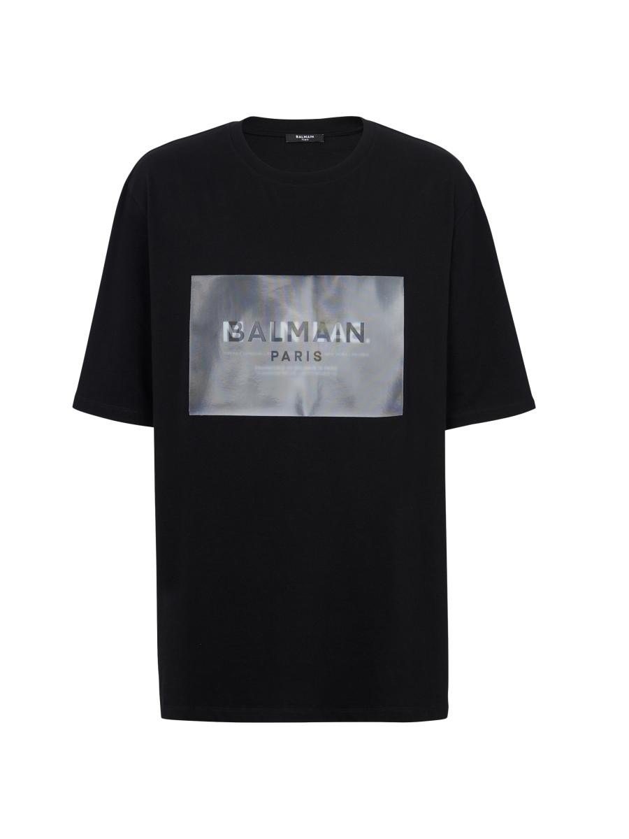 Shop Balmain Main Lab Holographic Crewneck T-Shirt | Saks