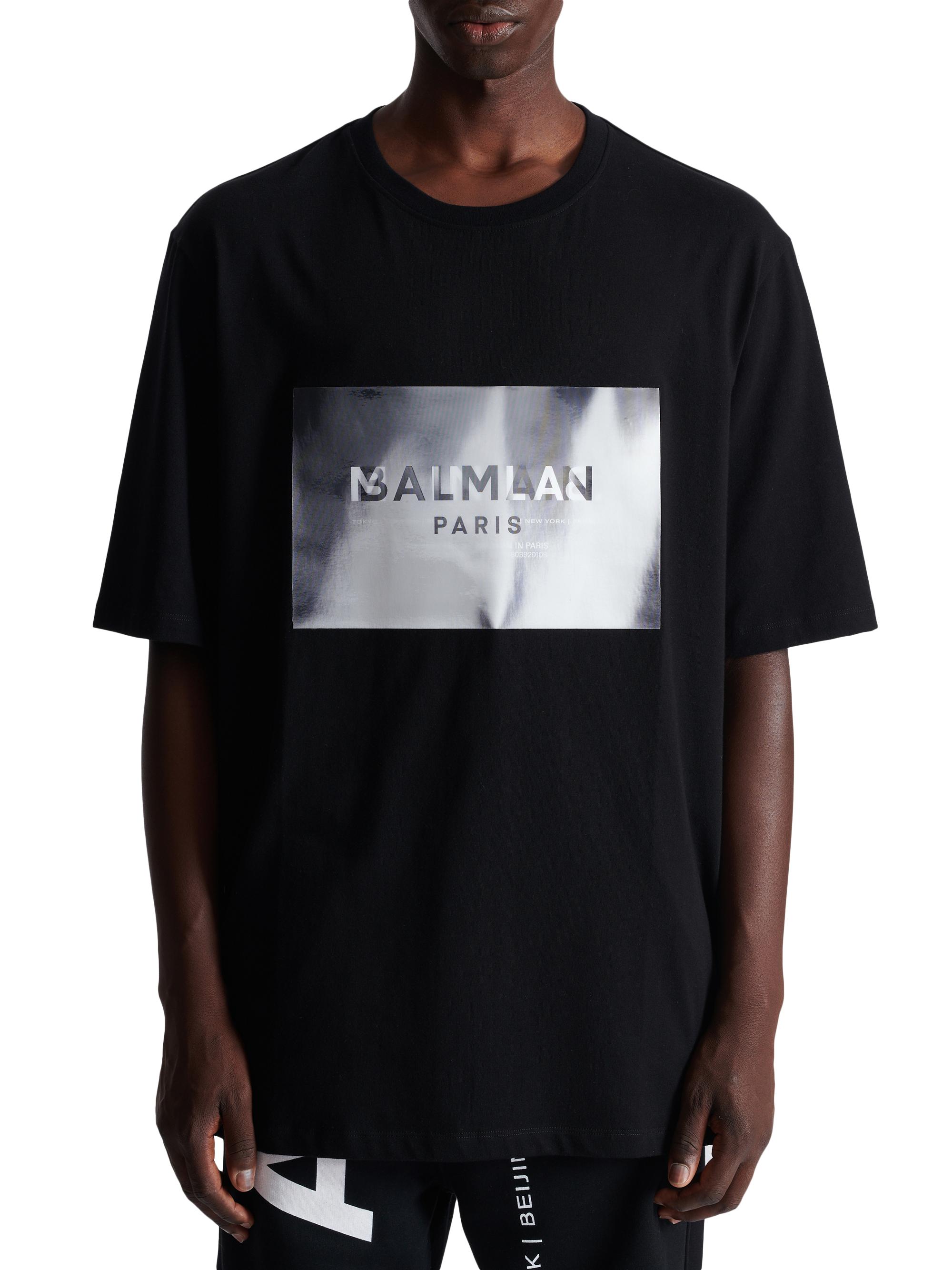Balmain Main Lab Holographic Crewneck T-Shirt | Saks Fifth