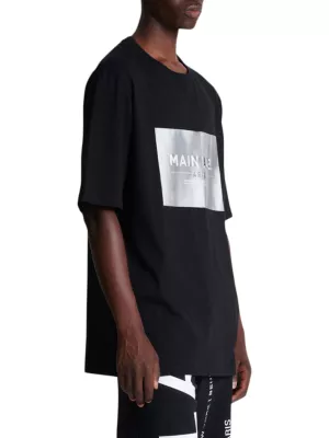 Shop Balmain Main Lab Holographic Crewneck T-Shirt | Saks Fifth Avenue