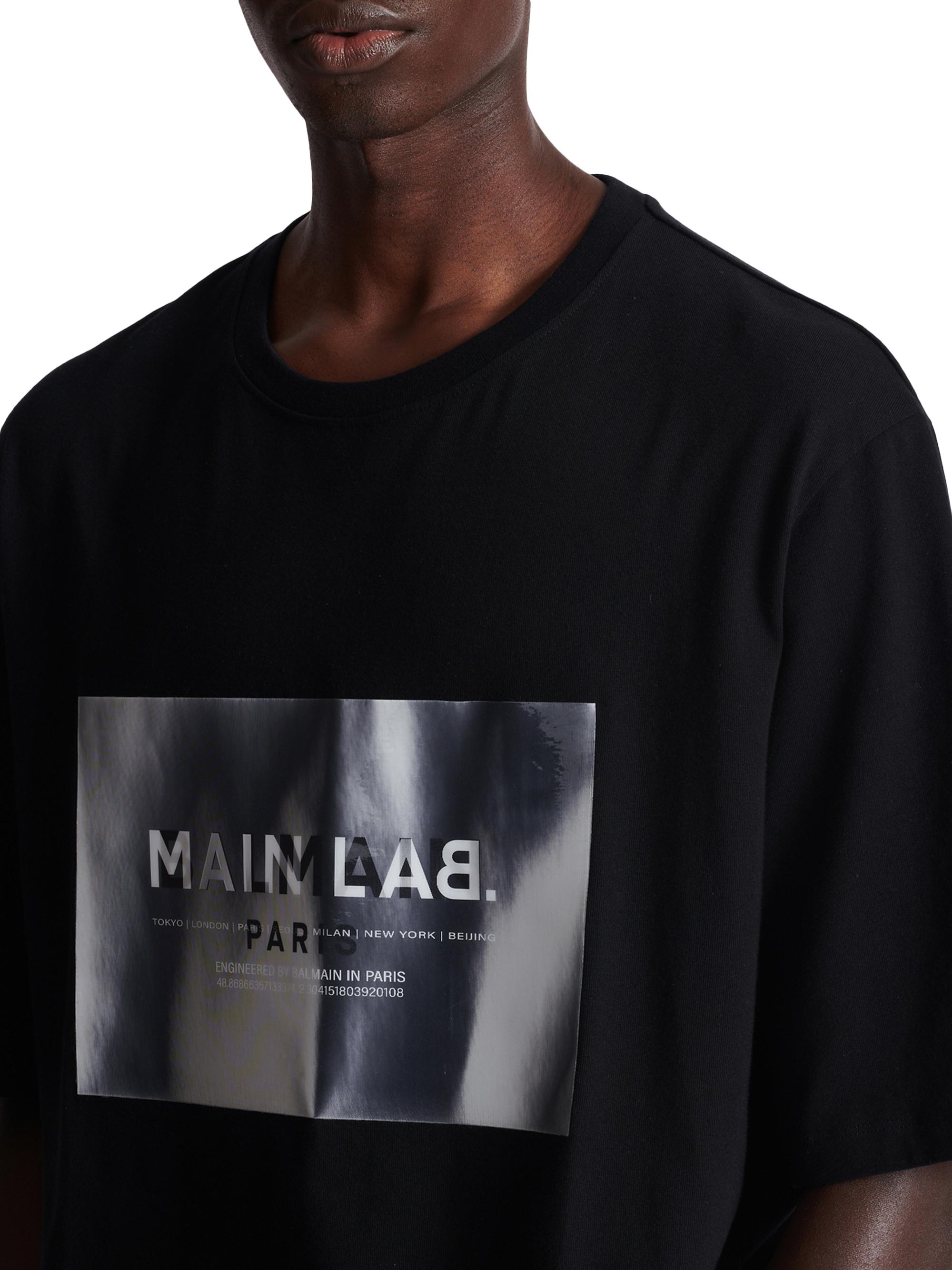 Balmain Main Lab Holographic Crewneck T-Shirt | Saks Fifth Avenue