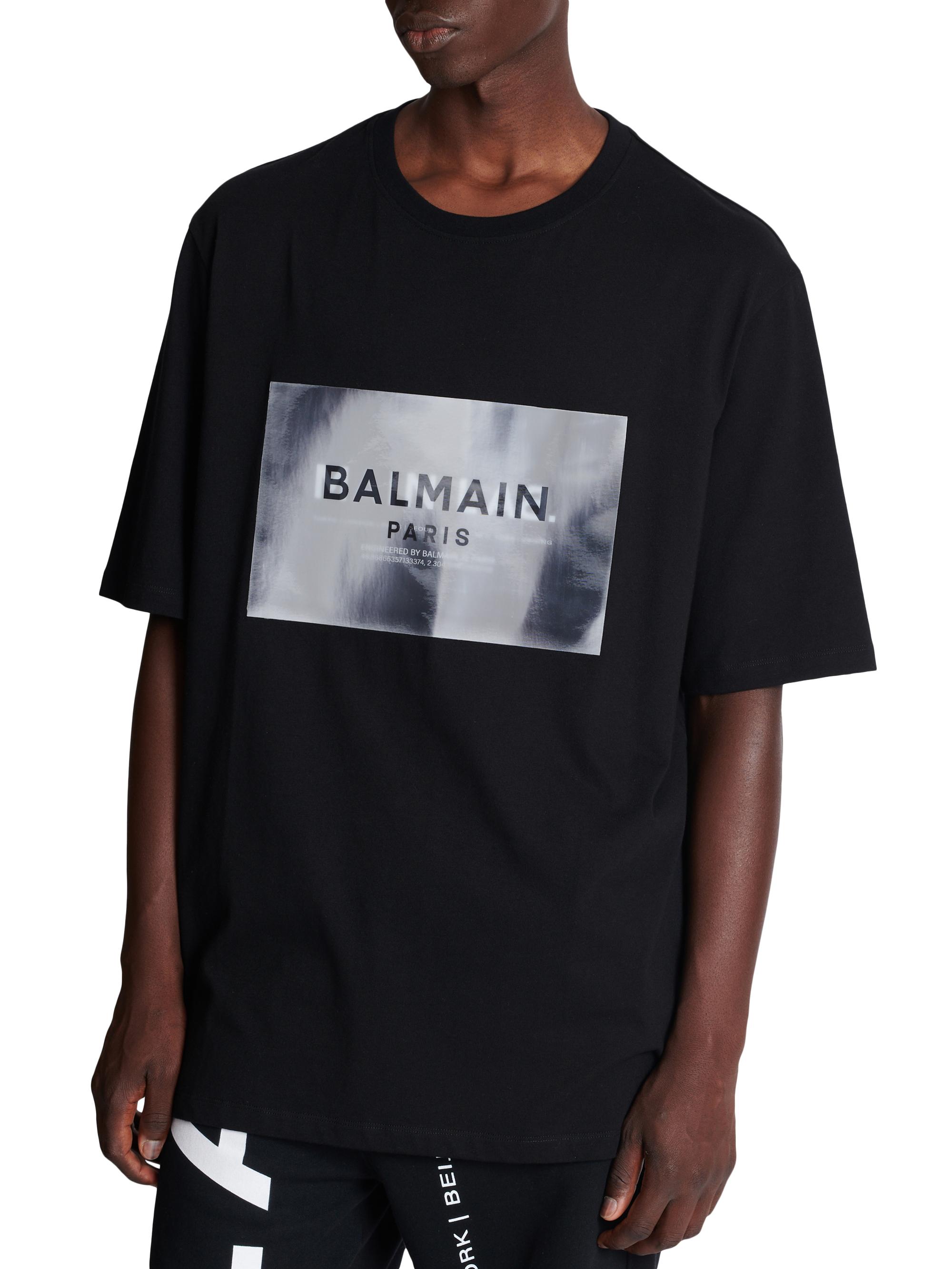 Balmain Main Lab Holographic Crewneck T-Shirt | Saks Fifth Avenue