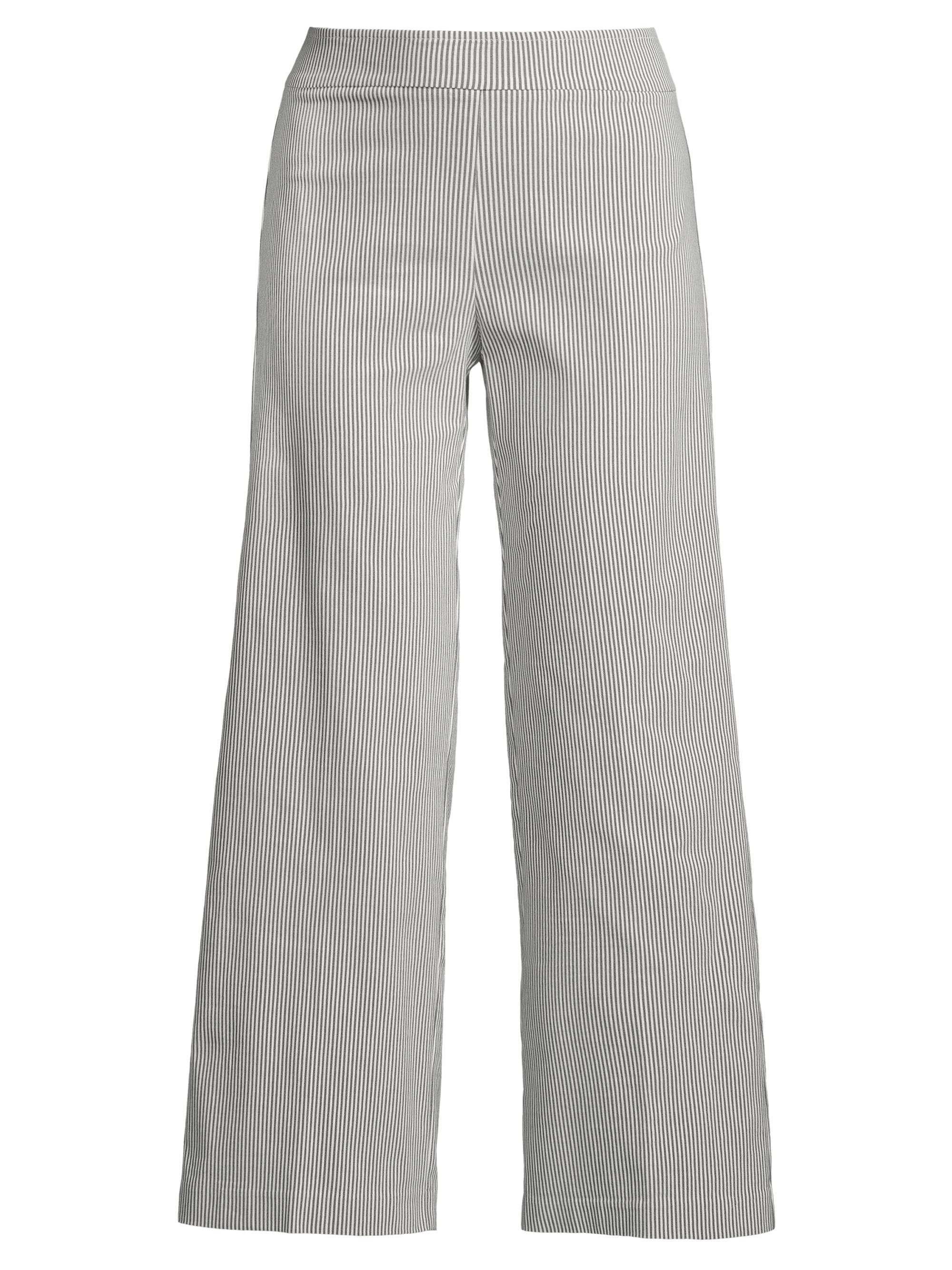 Avenue Montaigne Women's Alex Seersucker Wide-Leg Pants - Grey Stripe