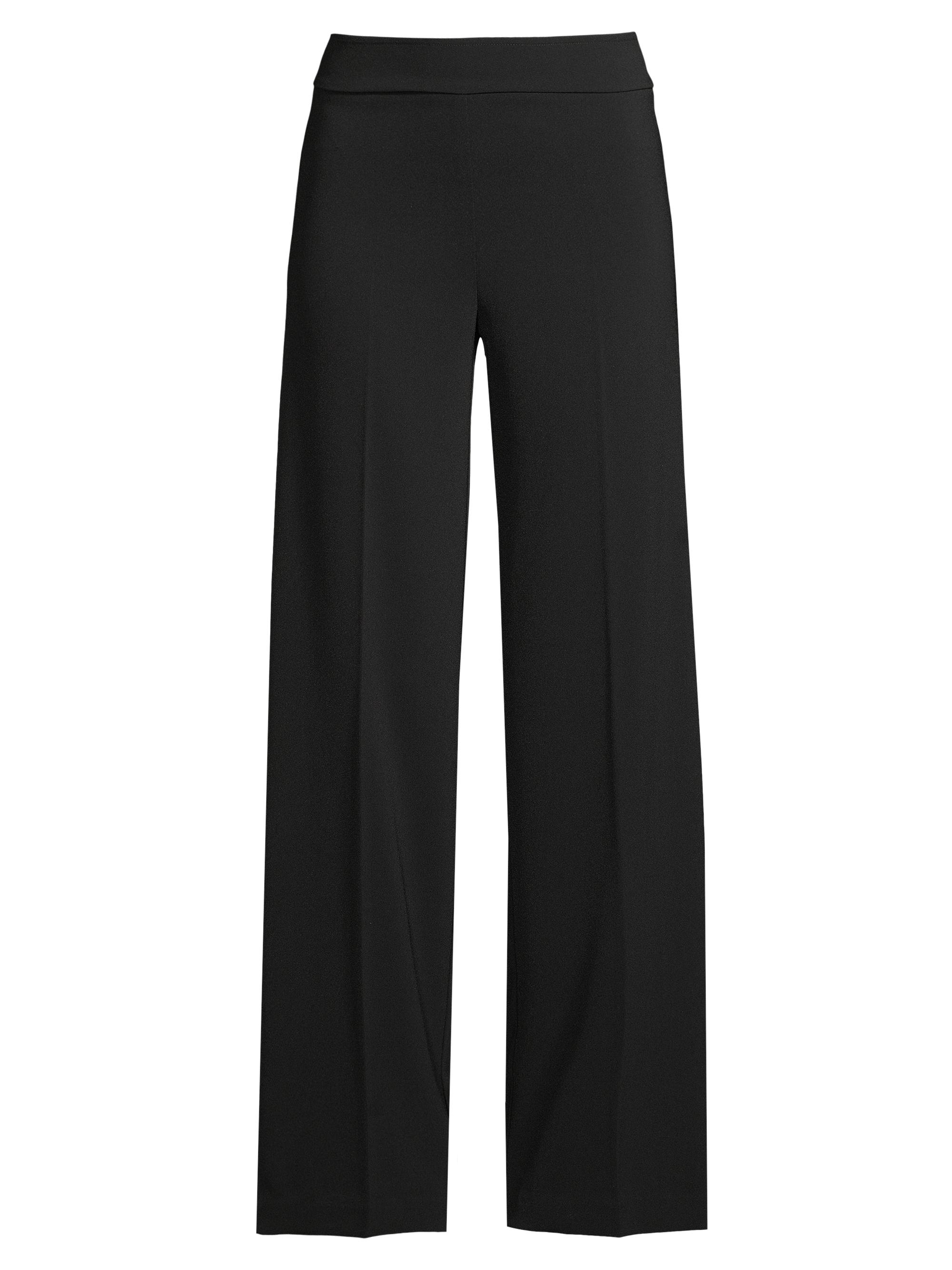 Avenue Montaigne Women's Flavia Crepe Wide-Leg Pants - Black