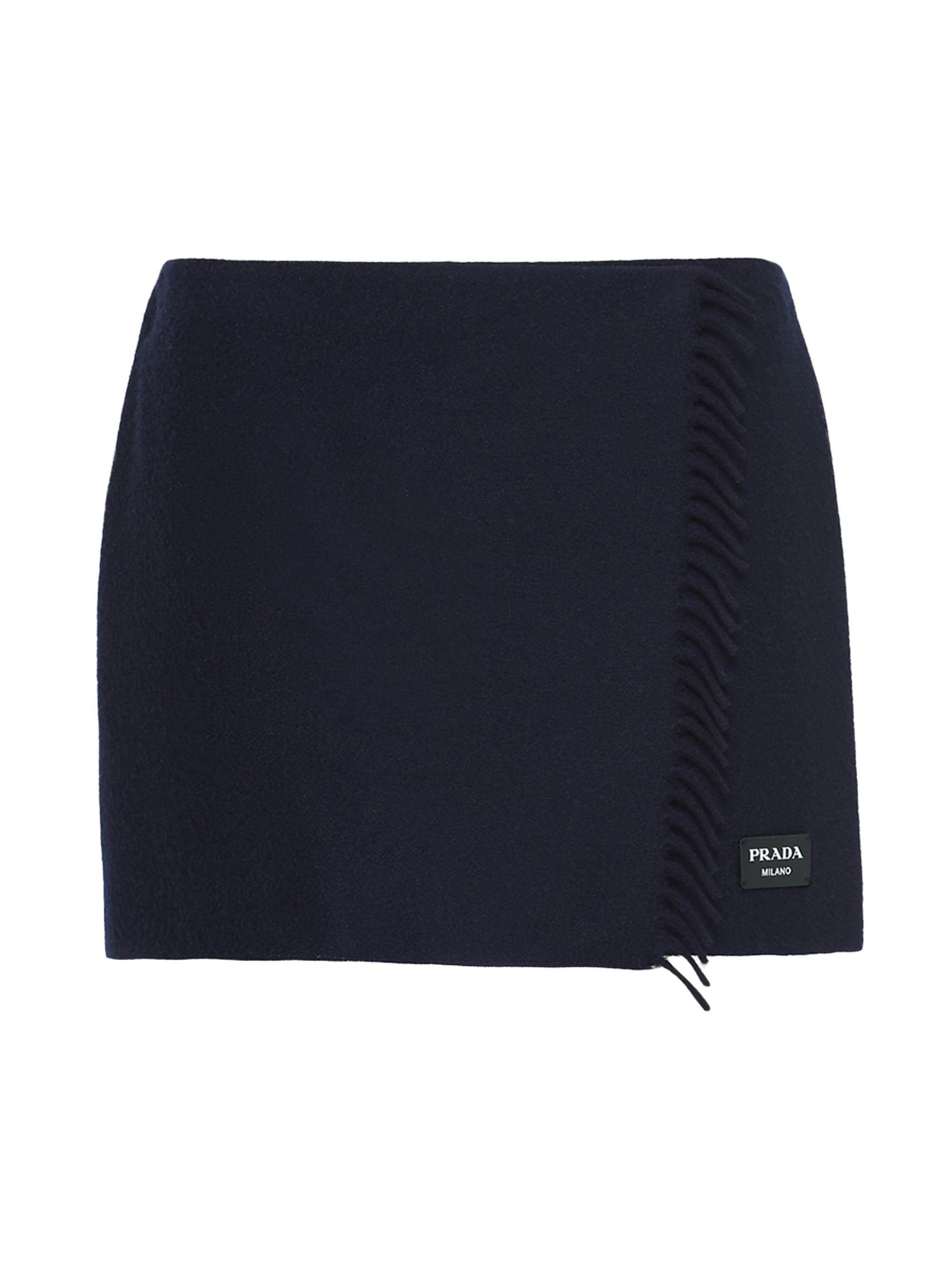 Prada Women's Cashmere Mini-Skirt - Blue