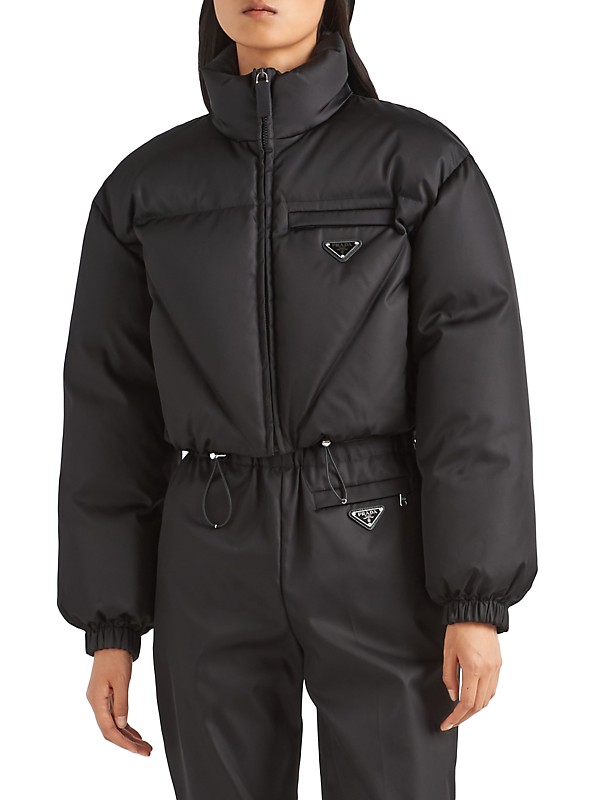 Shop Prada Re-Nylon Gabardine Down Jacket | Saks Fifth Avenue Shop Prada Re-Nylon Gabardine Down Jacket | Saks Fifth Avenue