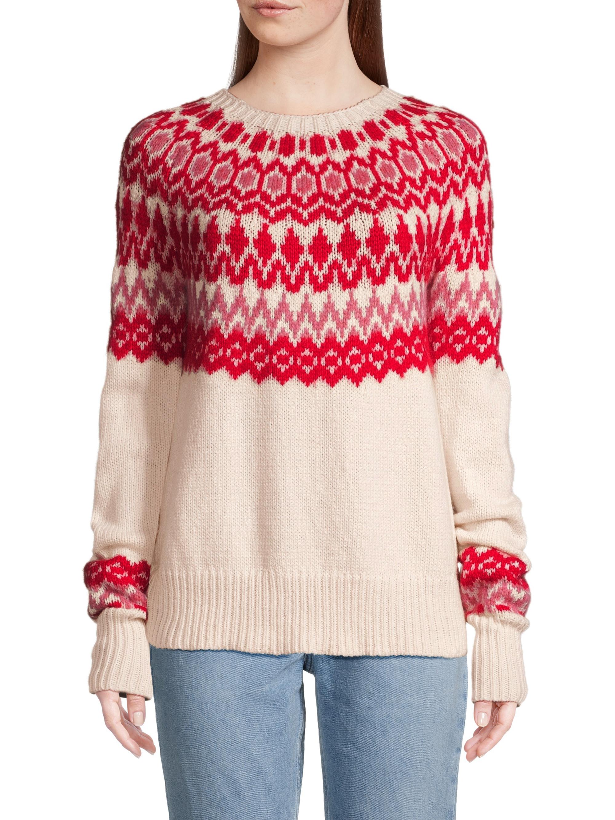 Vineyard Vines Fair Isle-Inspired Wool-Blend Crewneck Sweater