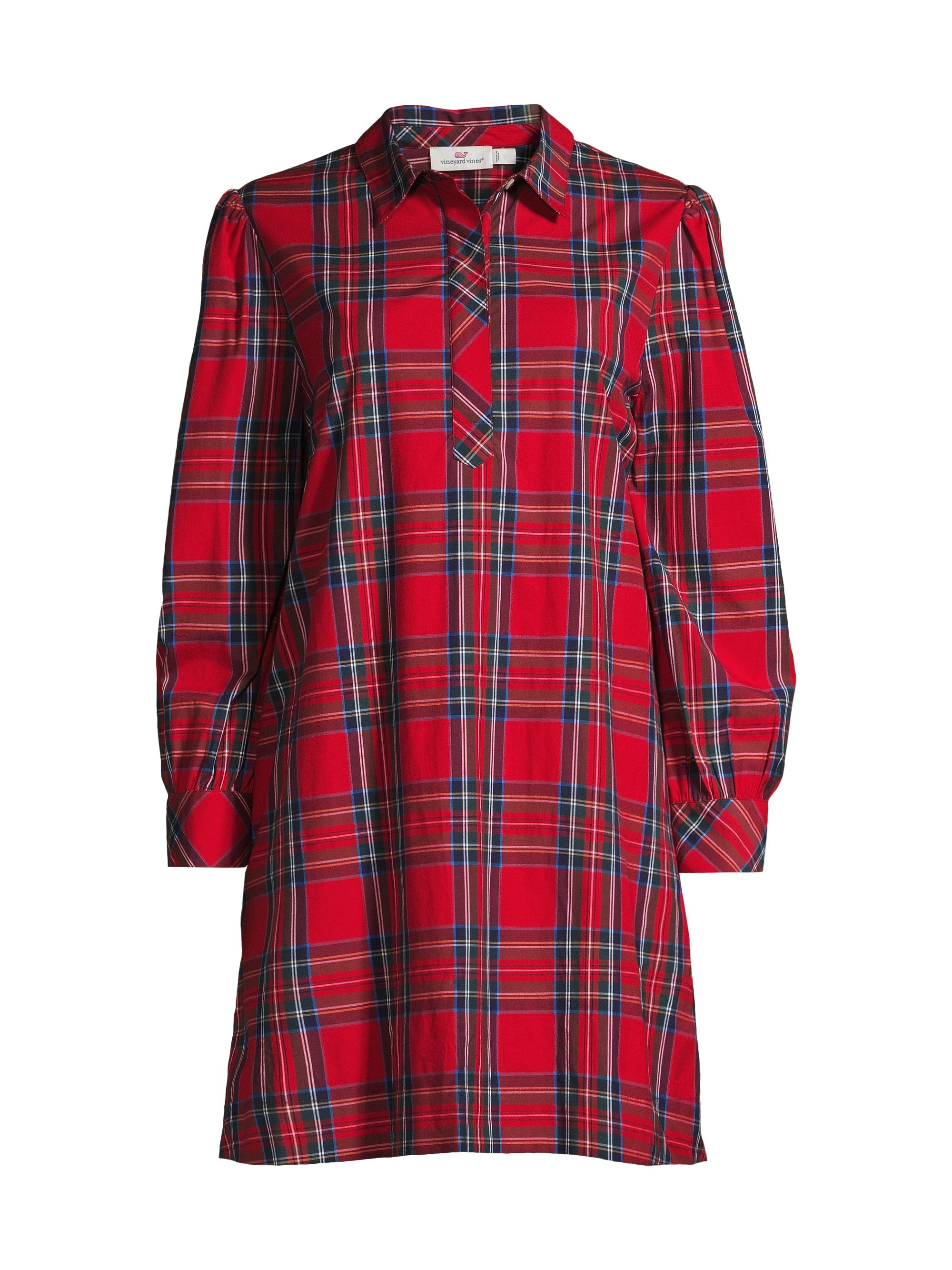 Vineyard Vines Plaid Poplin Popover Dress Saks Fifth Avenue
