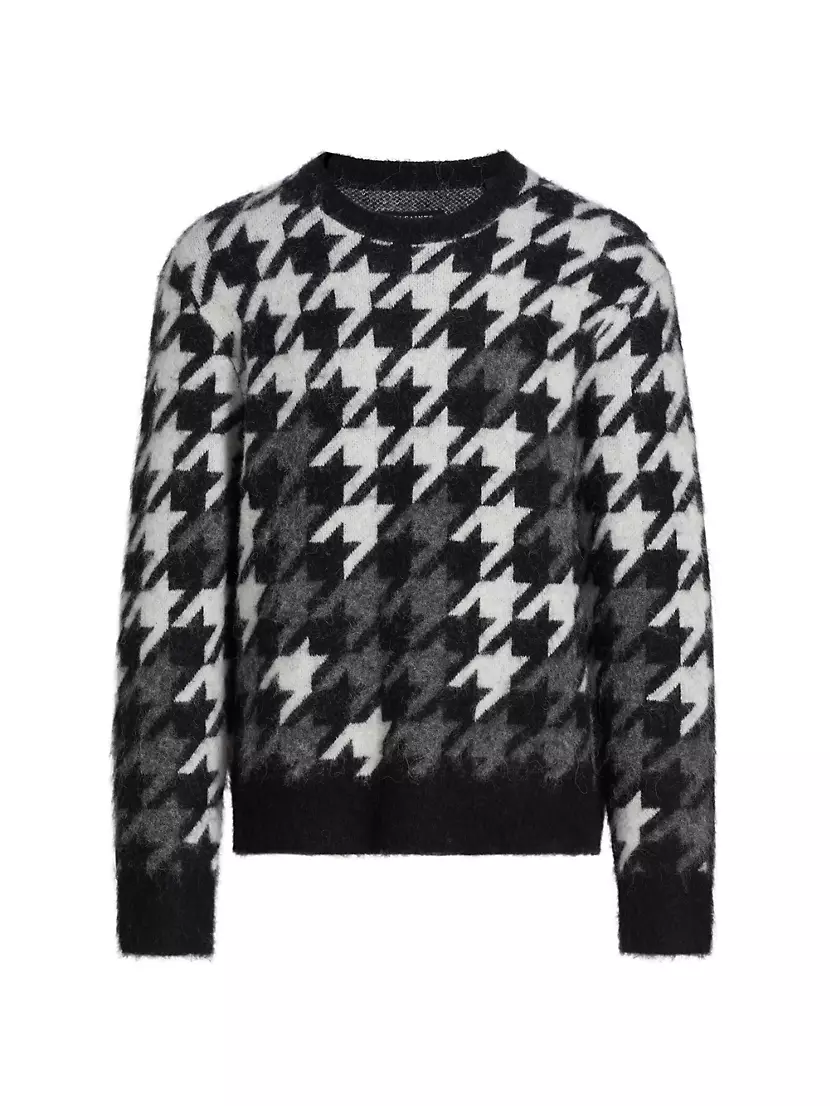 STACY ADAMS Men's Sweater, Multi Square Houndstooth Pattern