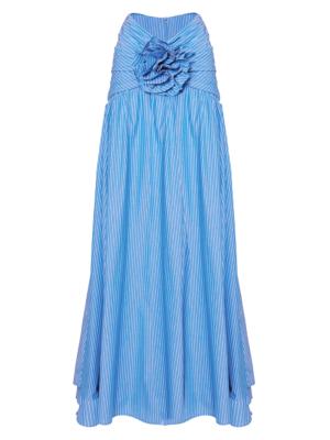 Polo Ralph Lauren stripe-print maxi skirt - Blue