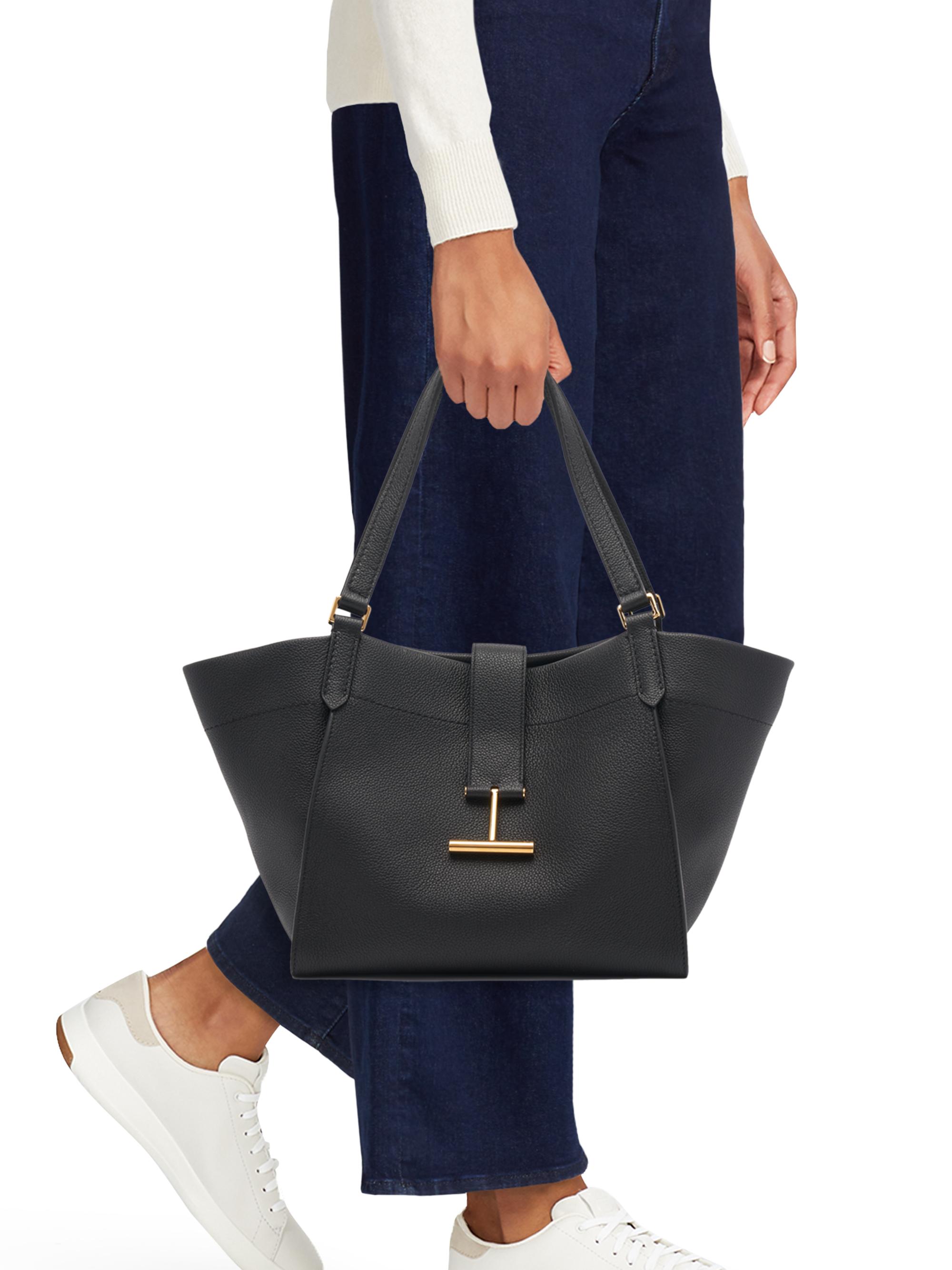 TOM FORD large Alix leather tote bag - Grey