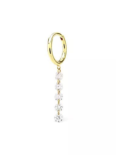 18K Yellow Gold & 0.39 TCW Diamond Drop Earring