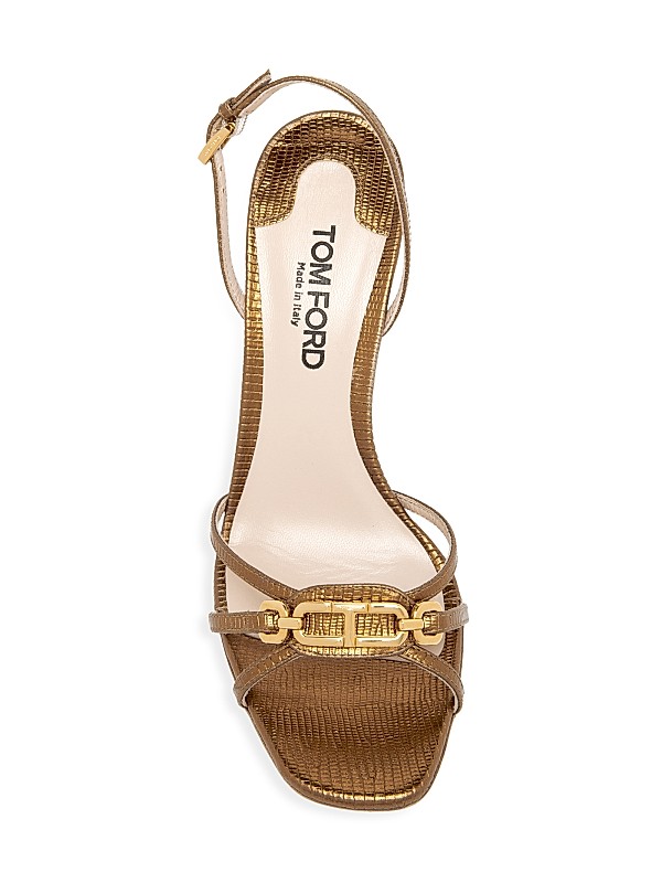 Shop TOM FORD 85MM Metallic Leather Sandals | Saks Fifth Avenue Shop TOM FORD 85MM Metallic Leather Sandals | Saks Fifth Avenue