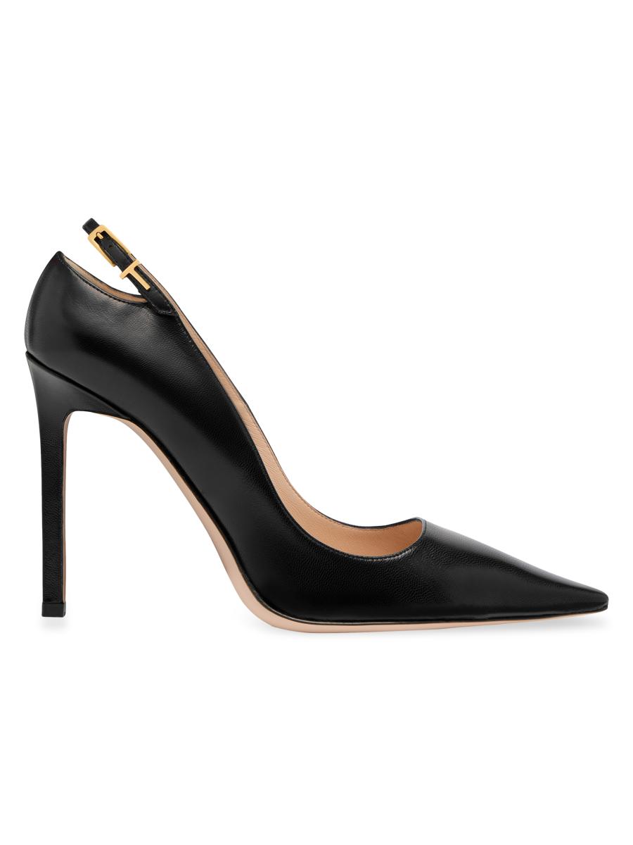 サンダル・ミュール Tom Ford Pumps SHINY LEATHER PADLOCK POINTY NAKED SANDAL | Tom Ford Fashion
