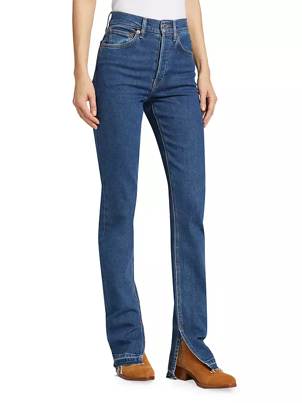 Shop Re/done Jeans 70s | Avenue Skinny Fifth Bootcut High-Rise Saks Stretch