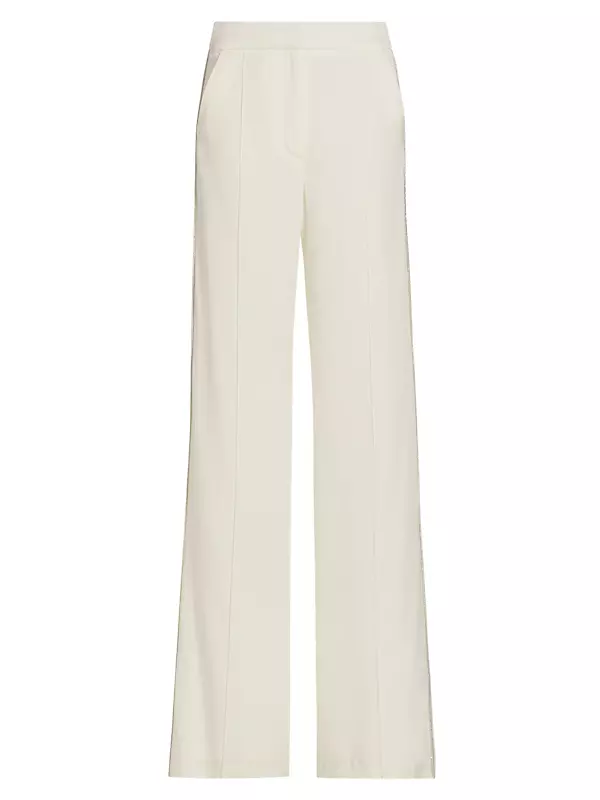 Shop Veronica Beard Millicent Crystal-Trim Trousers | Saks Fifth