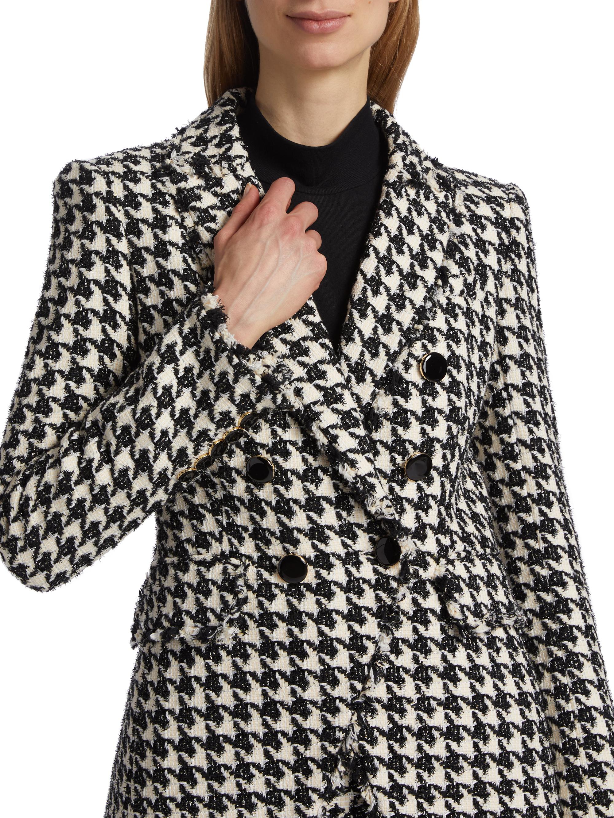 Veronica Beard Miller Dickey Houndstooth Tweed Blazer | Saks Fifth